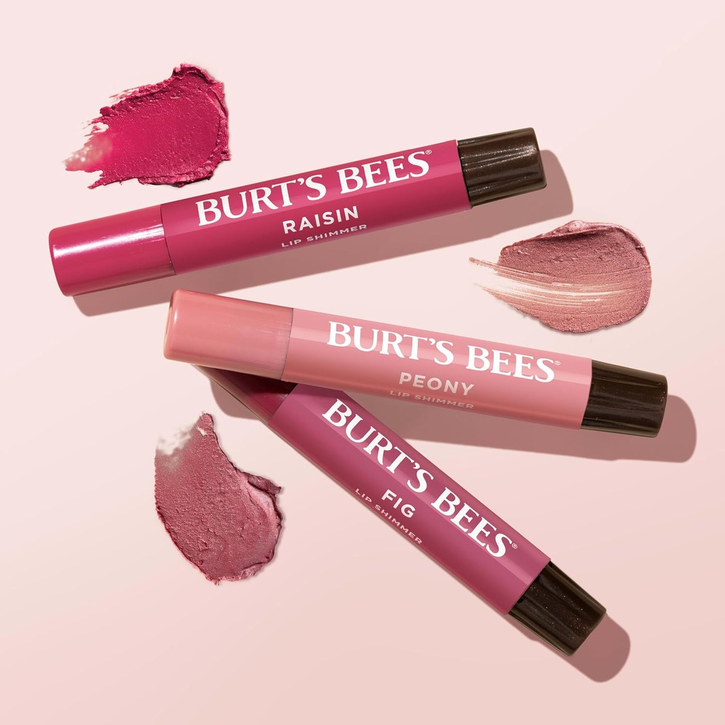 Burt's Bees Lip Shimmer - Tinted Lip Balm Stick for All-Day Hydration | 3 Warm Shades, 0.09 Oz Each