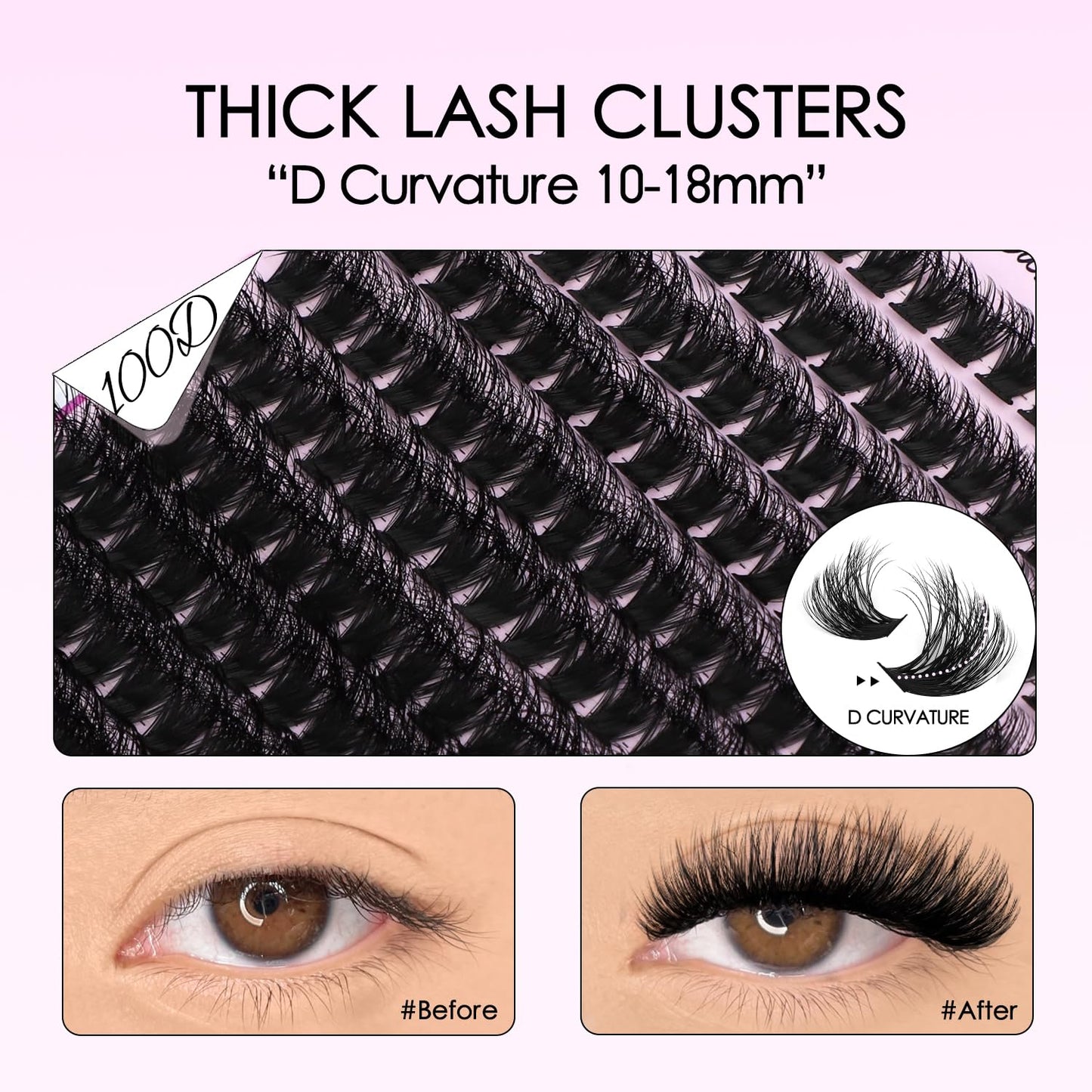 SOFENIDA Lash Clusters Kit Lash Extensions Kit Clusters Eyelash Extension Kit Lash Clusters DIY at Home