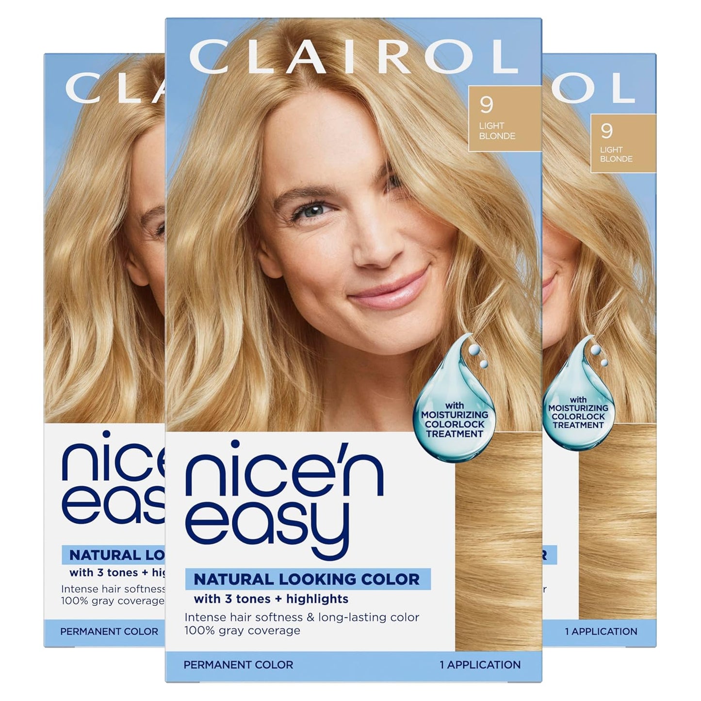 Clairol Nice'n Easy Permanent Hair Dye - Blackest Black | 100% Gray Coverage & Long-Lasting Shine | Single Pack