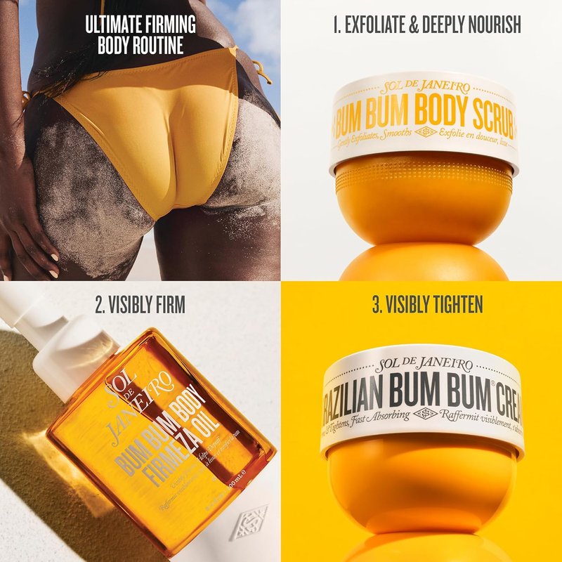 Bum Bum Body Scrub - Exfoliating Sugar Scrub for Smooth Skin | 8 oz Jar