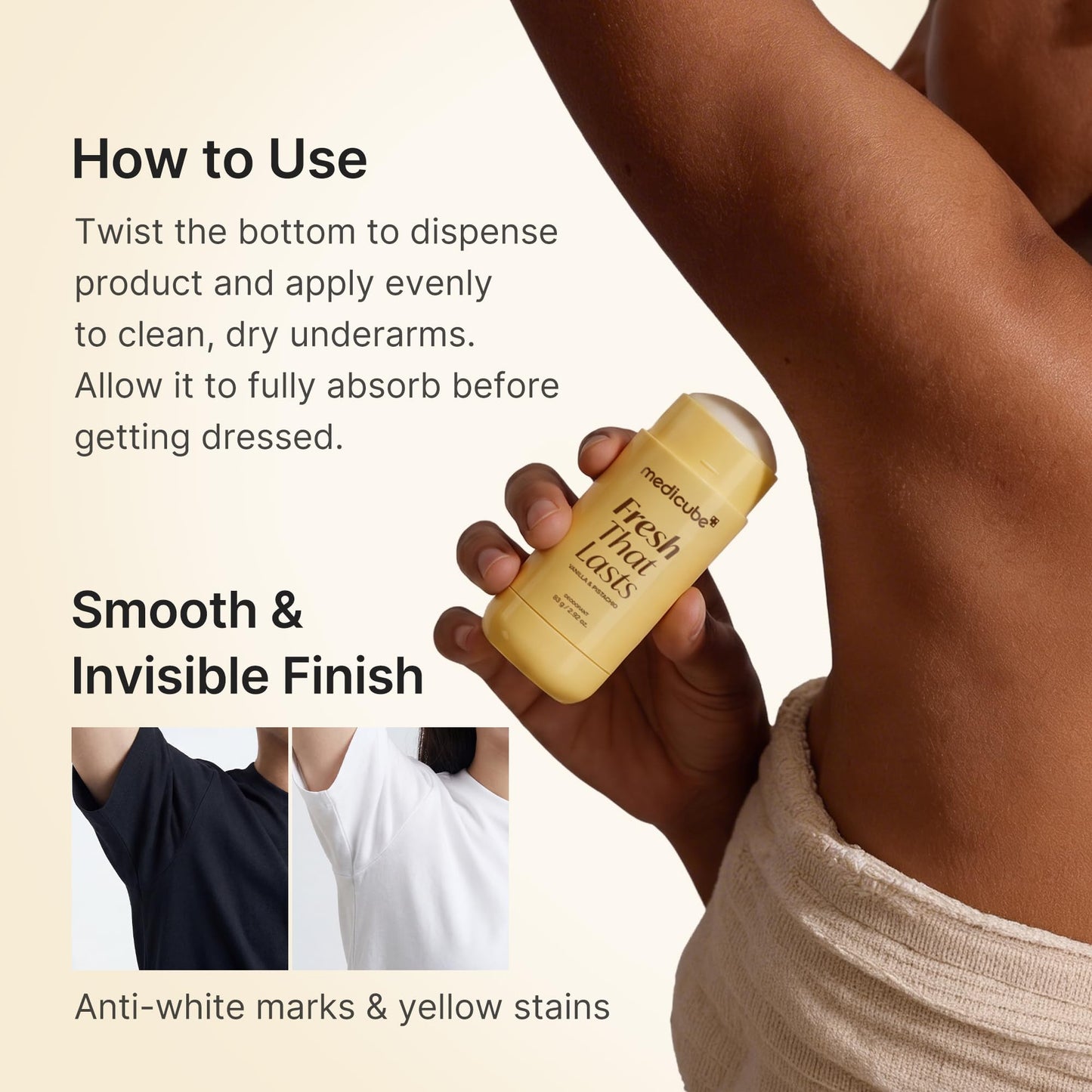 medicube Kojic Acid & Turmeric Aluminum-Free Deodorant for Women & Men