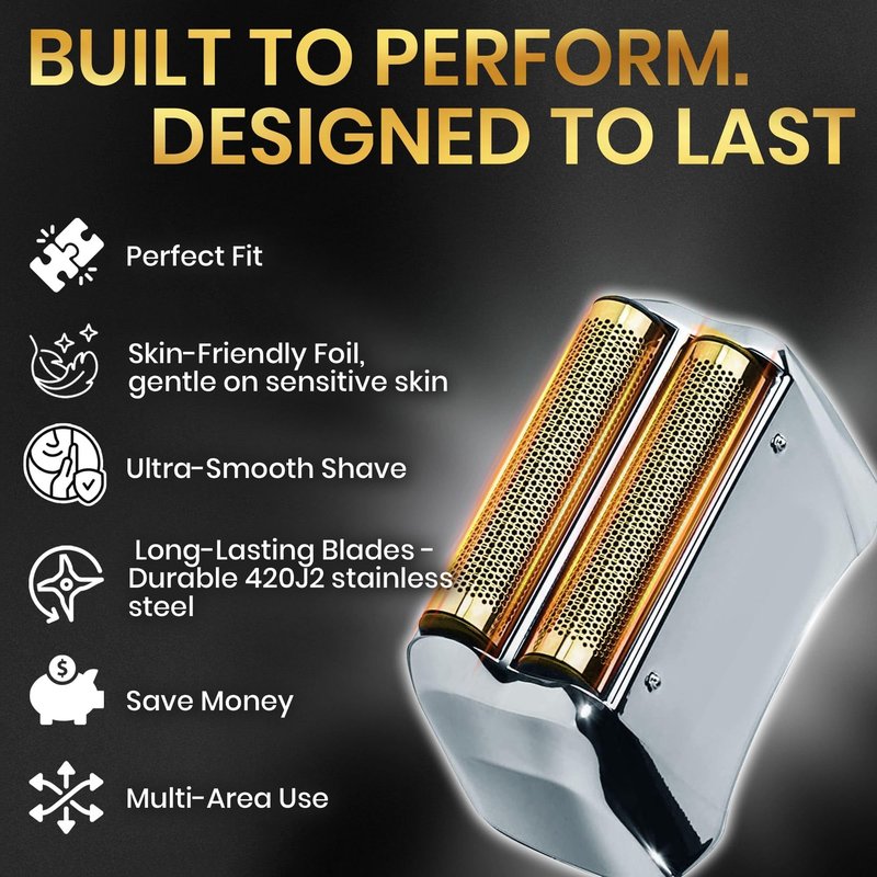 2 Pack Pro Shaver Replacement Foil and Cutters Compatible with Andis Foil TS-1 TS-2, ProFoil Lithium Foil Shaver, Replacement Blades and Foil