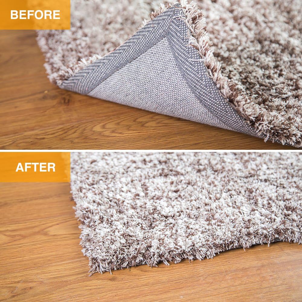 Vacuum Tech Rug Pad Gripper - Non-Slip Carpet Tape for Hardwood Floors | Keeps Rugs in Place & Prevents Curling