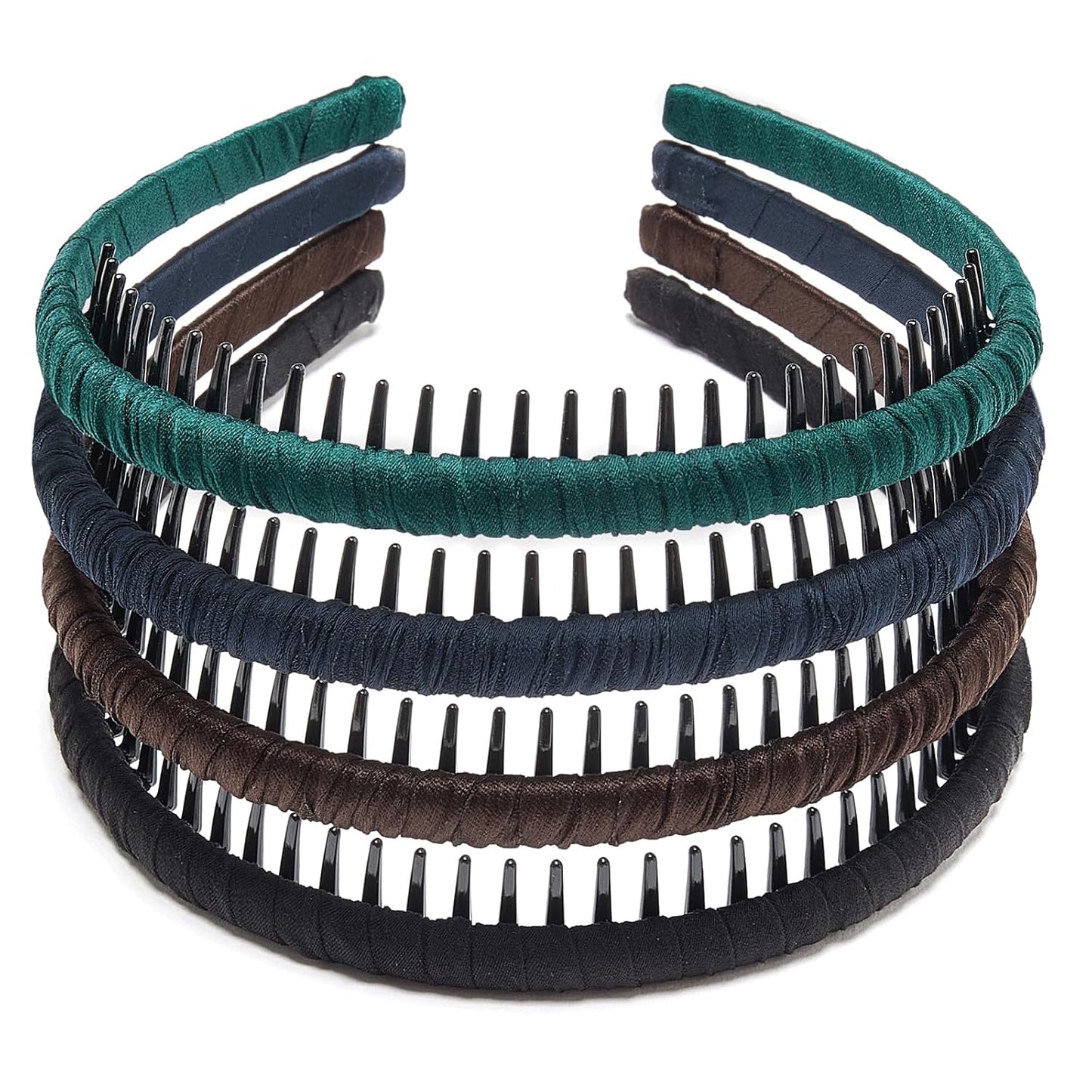 Multicolor Protection Resin Hair Comb & Headband Set - 4 Stylish Colors for Women