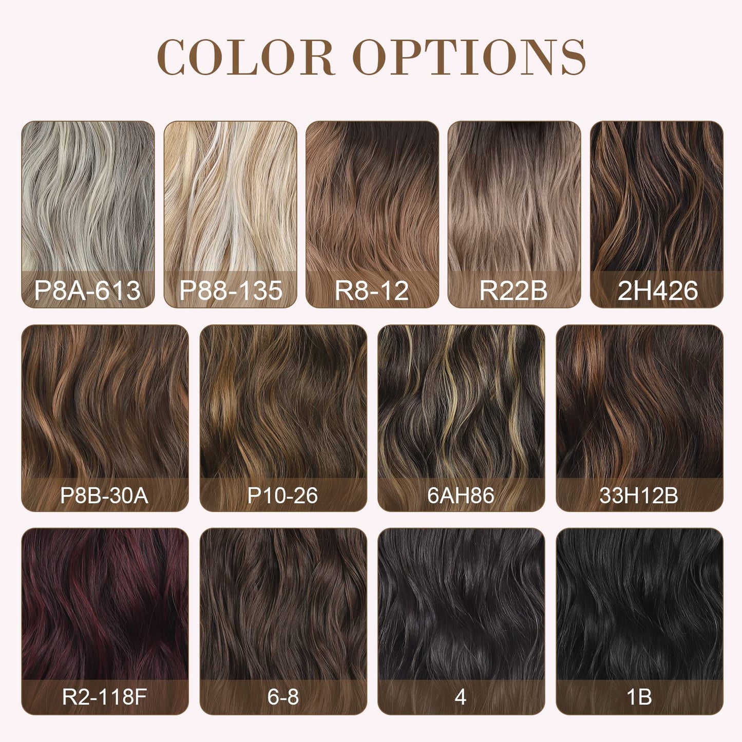 REECHO Hair Extensions, 4PCS Clip in Hair Extensions HE001 Natural Soft Synthetic Hairpieces for Women, Chocolate Brown