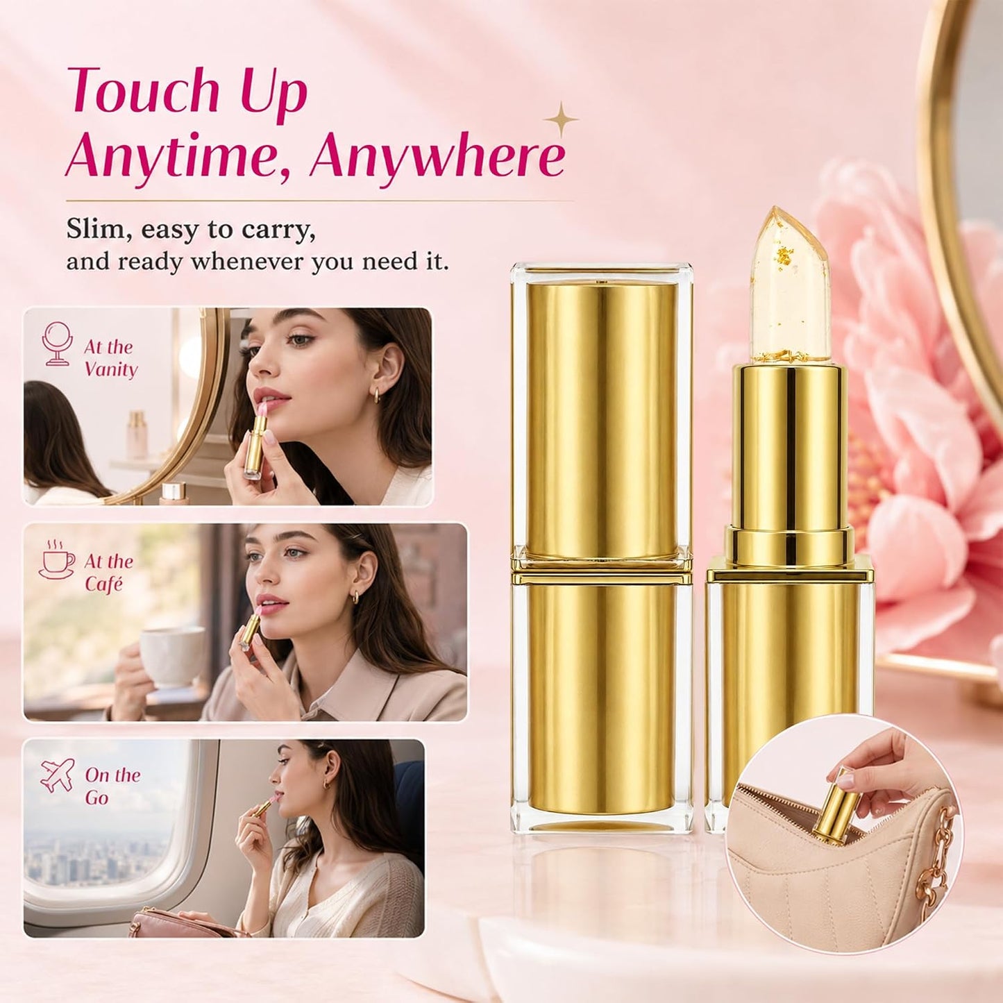 pH Color Changing Lipstick - 2 Pack | Adapts to Your Natural Tone, Long-Lasting Moisturizing Balm