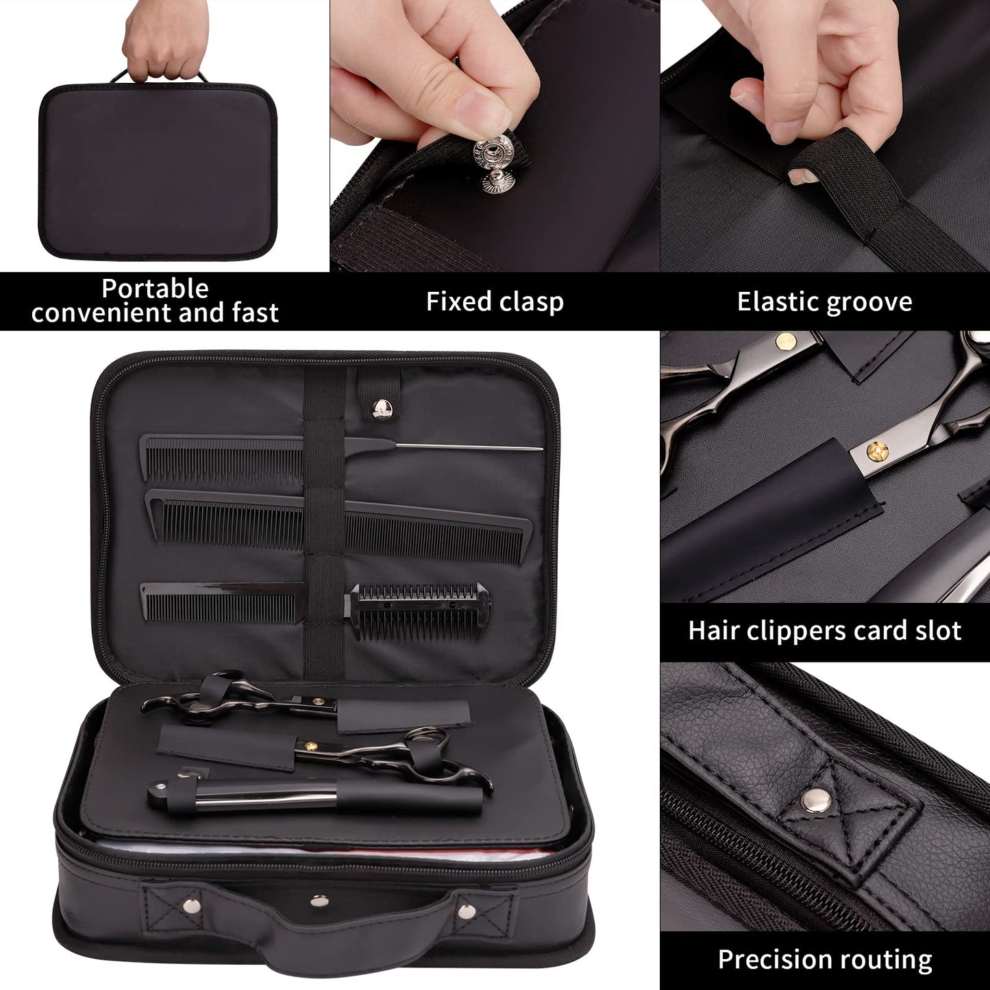 Hair Cutting Kit, 22 Pcs Professional Barber/Hair Salon Tool Set, Barber Bag Includes Hairdressing Scissors Shears, Barber Cape, Combs... Complete Hair Cutting Kit for Barber, Salon, Home Use