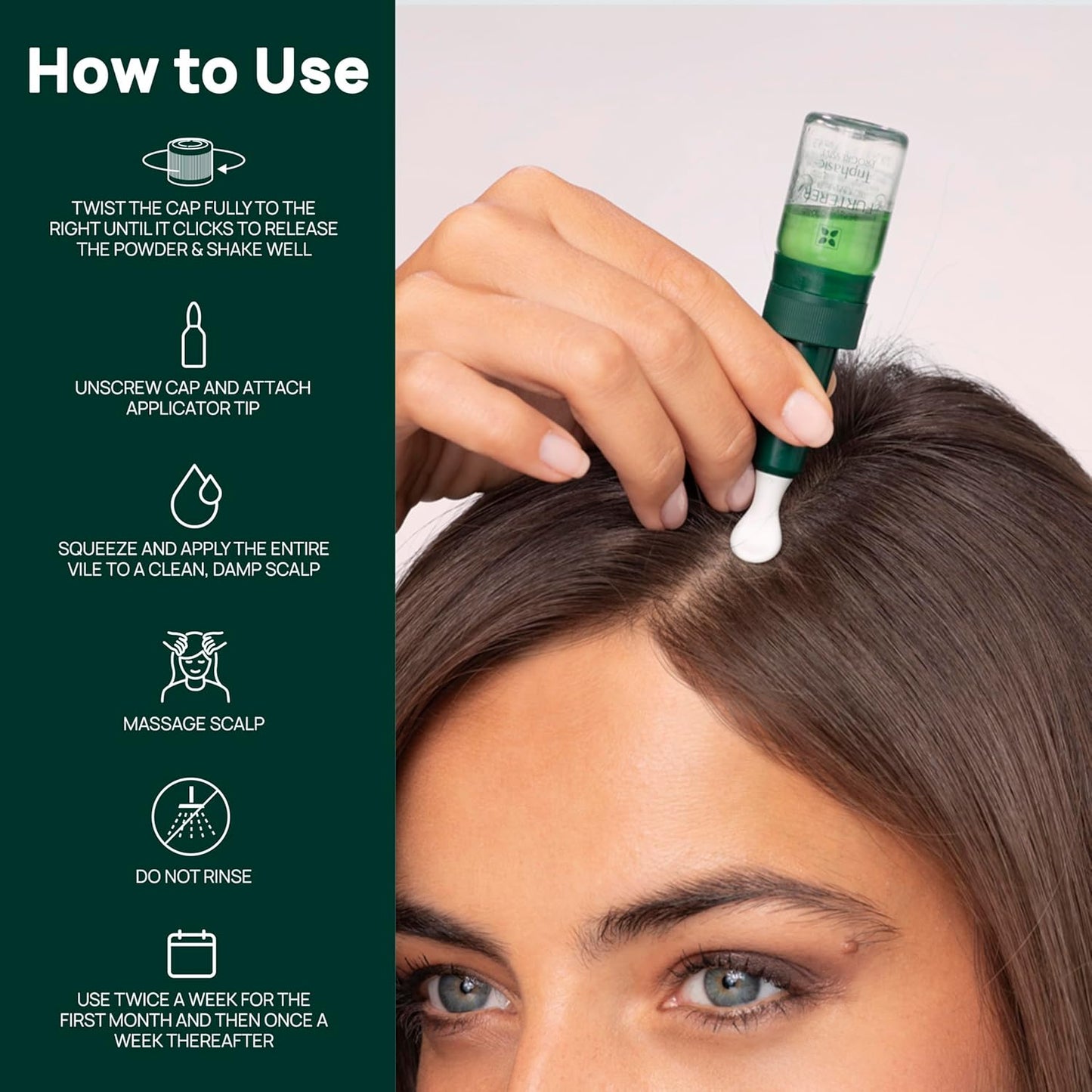 Rene Furterer Triphasic Serum for Hormonal Thinning Hair - Drug-Free Leave-In Treatment | 30-Day Supply, 8 ct.