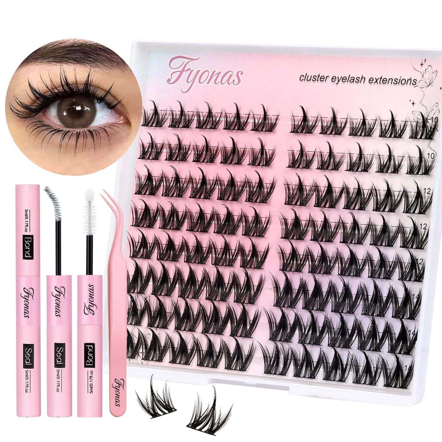Manga Eyelash Clusters - Spiky Individual Lashes for Volume & Cosplay | 80Pcs C Curl