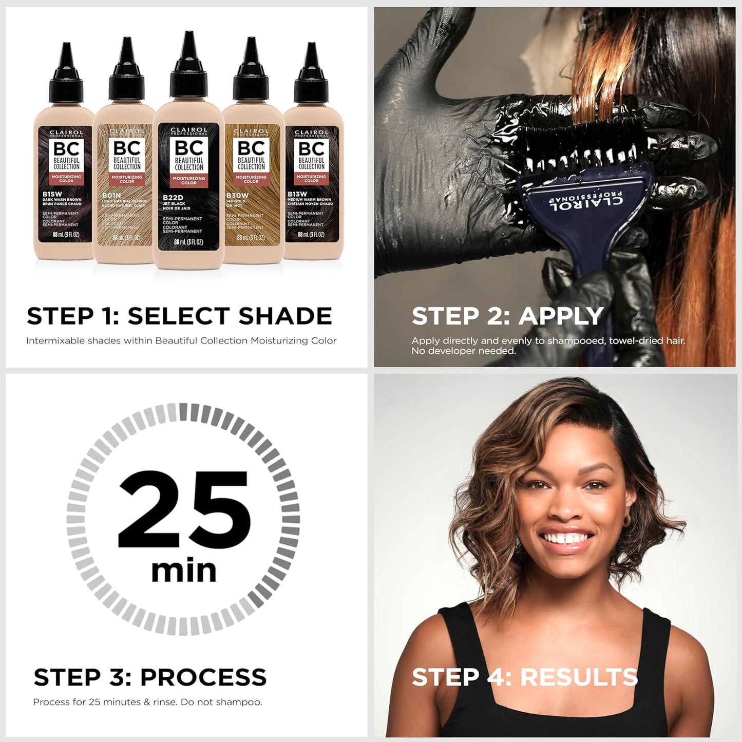 Clairol Professional Semi-Permanent Hair Color - Zero Damage Formula for All Hair Textures | Vibrant Shades Available