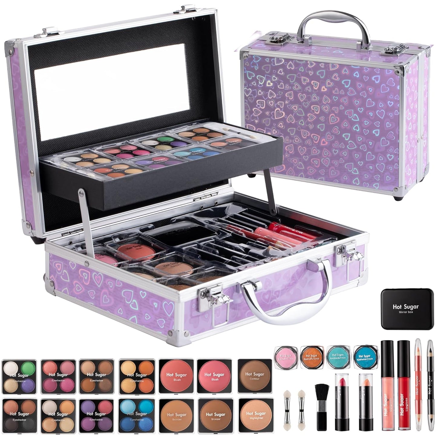 Ultimate All-in-One Makeup Kit for Teen Girls | 52 Shades & Accessories in Purple Love