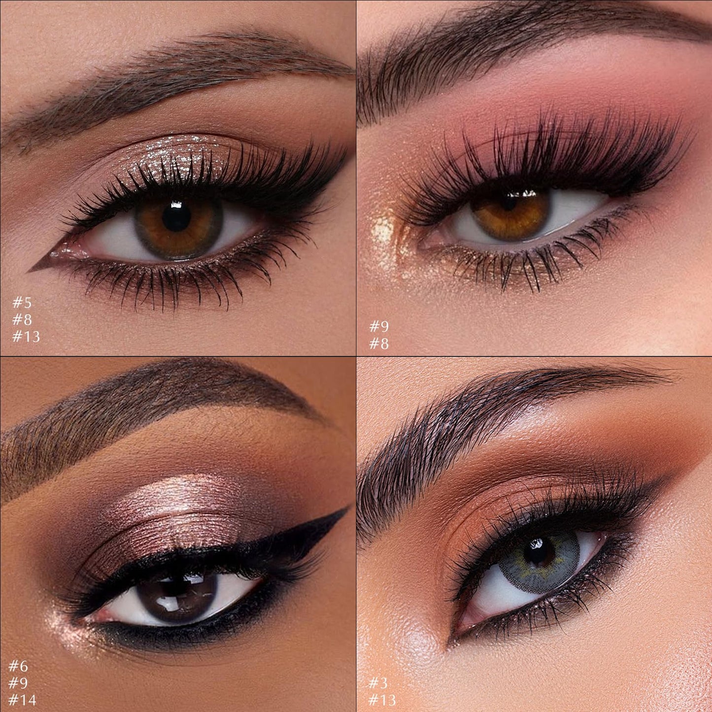 Wugbc Dual-Ended Chocolate Eyeshadow Stick - Long-Lasting Cream Eye Shadow Stick Crease-Proof Matte Eyeshadow Pencil, Easily Blendable Multi-Use Neutral Eyeliner Makeup with Built-in Smudger, 13