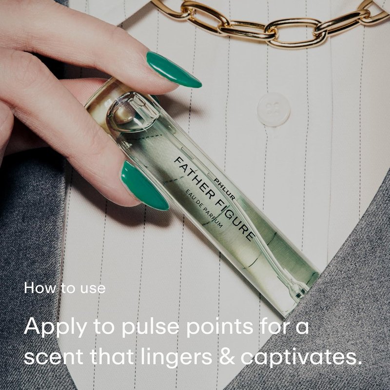 PHLUR Father Figure Perfume - Unisex Fig & Vanilla Eau de Parfum | 9.5 mL Fresh Green Fragrance with Waterlily & Jasmine