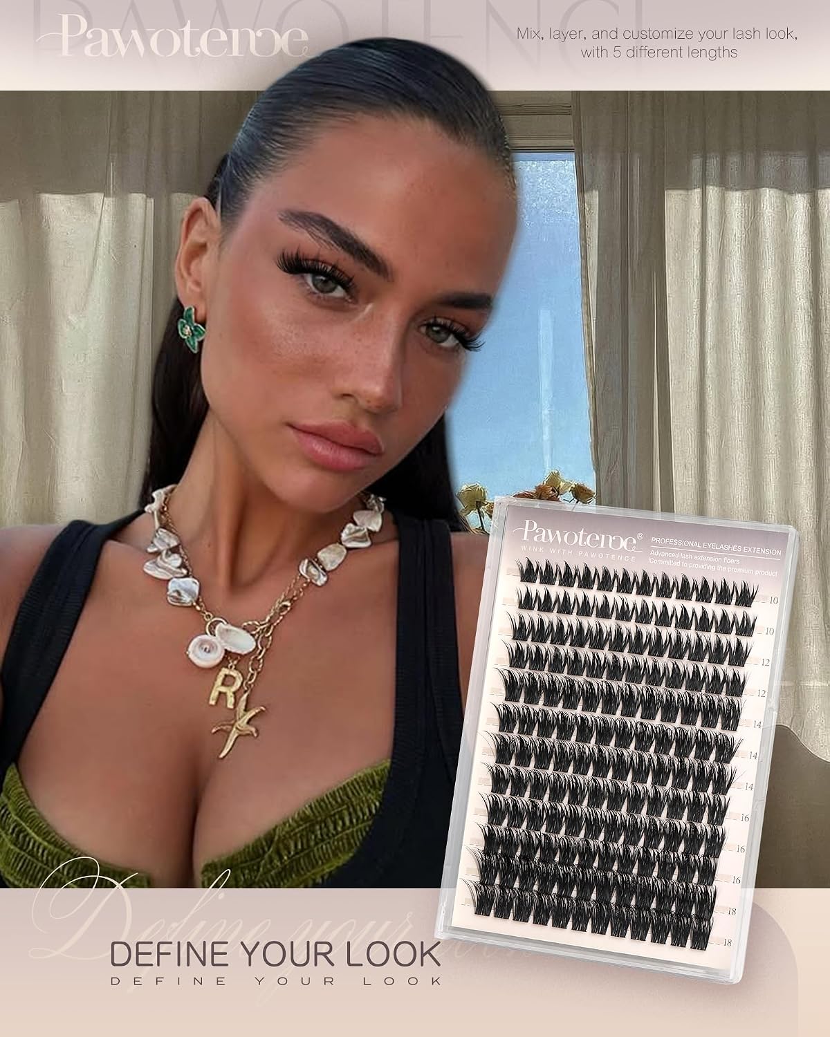 Manga Lash Clusters - 10-18mm Individual Eyelash Extensions | 144pcs Anime False Lashes for DIY Application