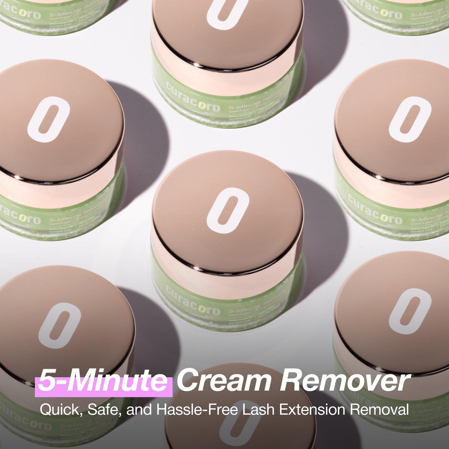 CURACORO Lash Cream Remover for Lash Extensions 15g, Dissolves Powerful Eyelash Extension Glue, Low Irritation Cream for Sensitive Skin