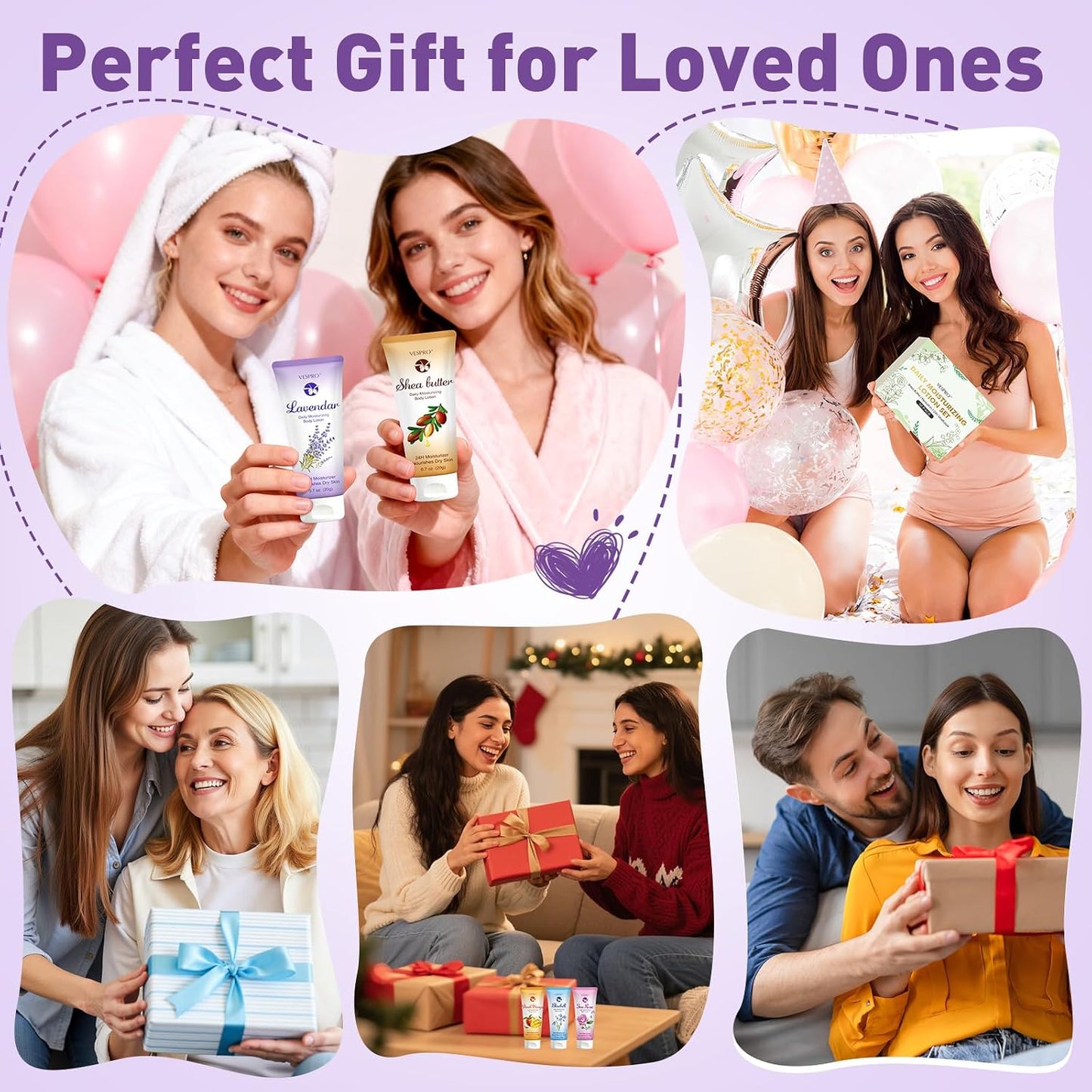 Mini Body Lotion Gift Set - 100 Pack Travel Moisturizer for Dry Skin | Perfect for Valentine's Day & Spa Gifts