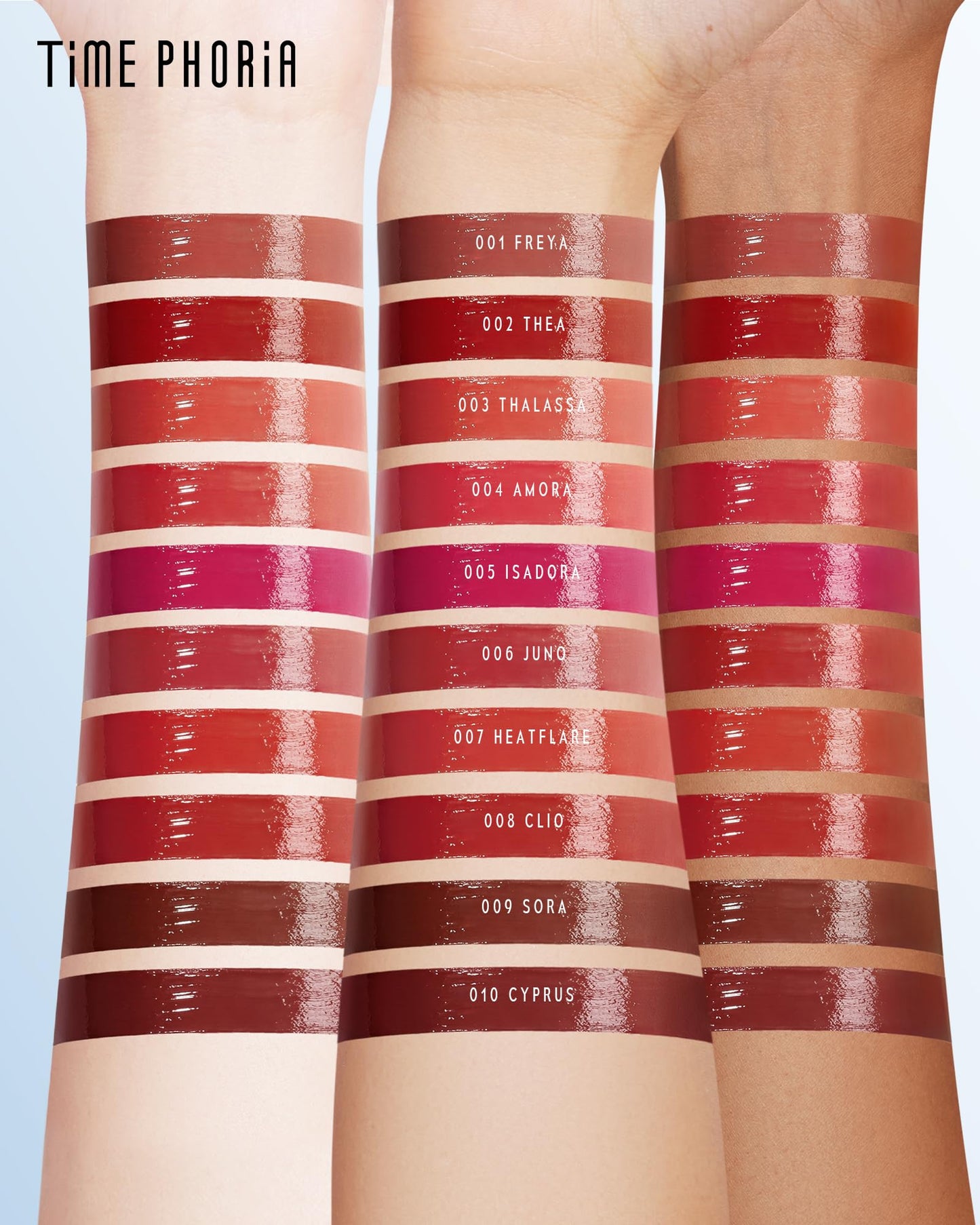 TIMEPHORIA Aphrodite Everlasting Glossy Tint Lip Gloss 002 Thea - Glass-Like Shine Finish, Long-Lasting Glossy Hydrating Tint Lip Stain, Buildable Rich Color, Moisturizing Non-Drying Lightweight
