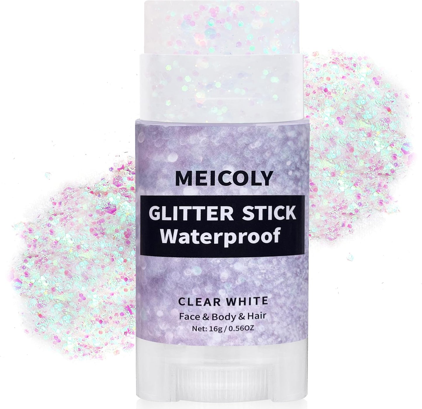 4th of July Hair Glitter Stick - Red, White & Blue Face Glitter for Patriotic Makeup | Independence Day Accessories