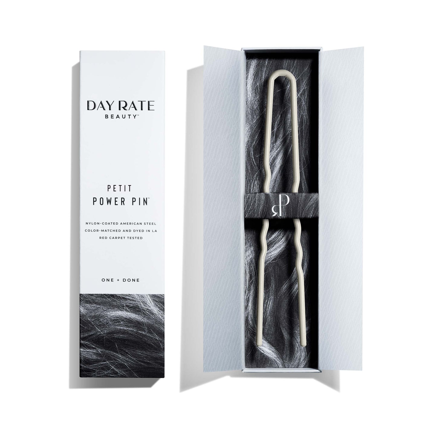 Day Rate Beauty Petite Power Pin 5.5-Inch, U-Shaped French Hair Pin for Buns, Twists and Updos, Nylon-Coated Claw Clip Alternative, Made in USA, Dove