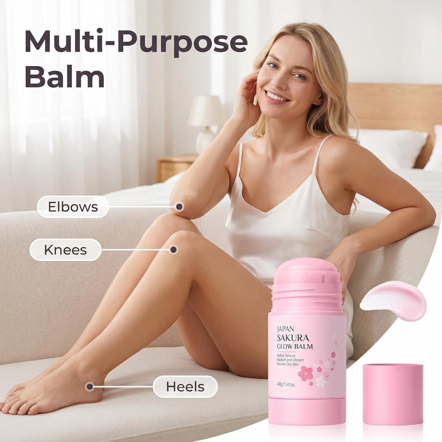 Sakura Foot Heel Stick - Deep-Repair Anti-Aging Balm with Shea Butter | Cracked Heel & Dry Skin Relief
