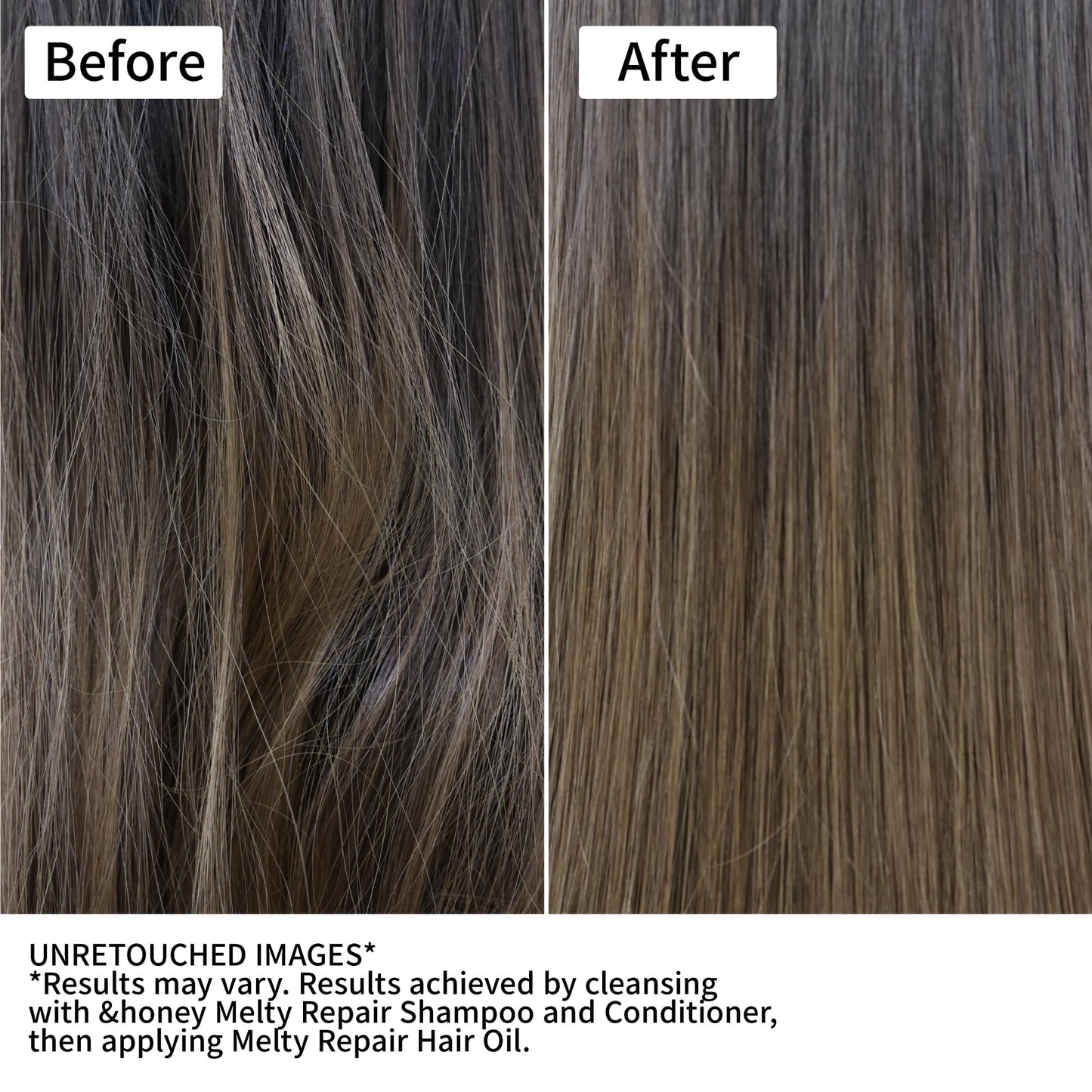 [Genuine Product] &honey Melty Moist Repair Shampoo & Conditioner Set 440mL+450g/14.87.fl.Oz+15.69Oz Sulfate-Free Moisturizing Hair Care Tame Frizz Waves