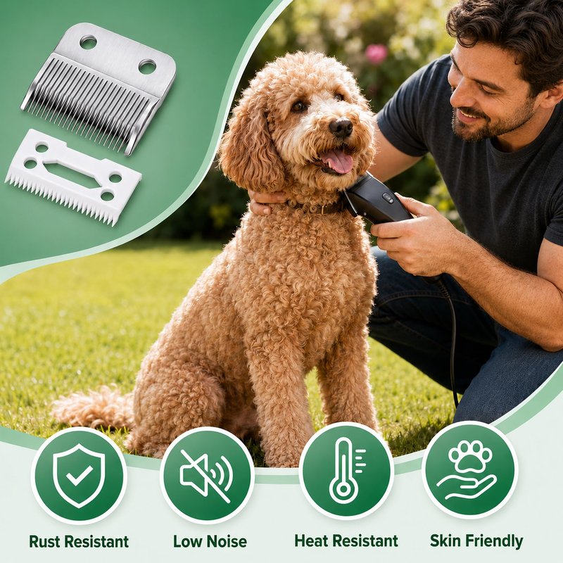Poweka Replacement Clipper Blade Compatible with W-AHL #30-15-10 Pro Ion, Iron Horse, Show Pro Plus, U-Clip, and Deluxe U-Clip，Professional Pet Animal Dog Standard Adjustable Blade Set