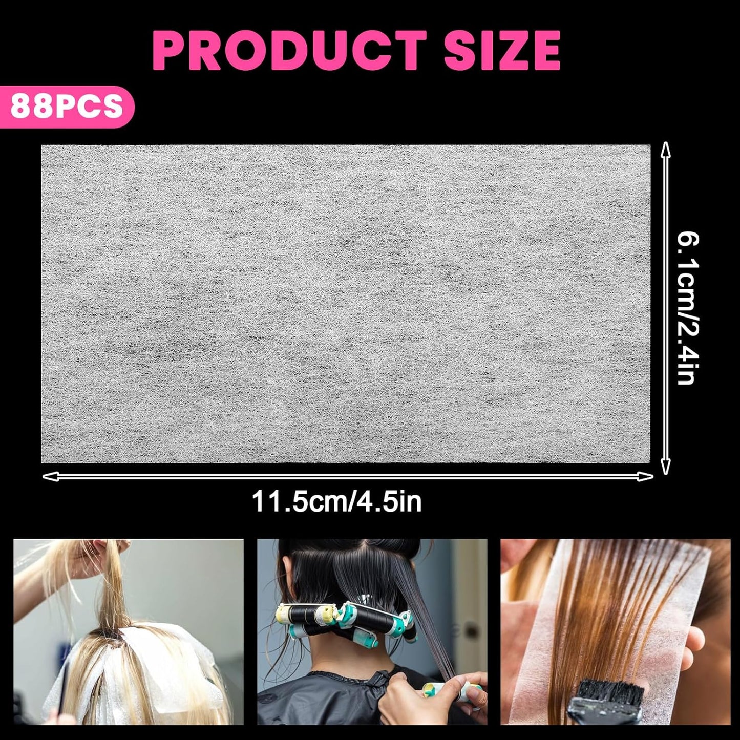 Hair Perm Paper - 88Pcs High-Temperature Resistant Disposable Curling Sheets for Cold & Hot Perms | Salon & Home Use