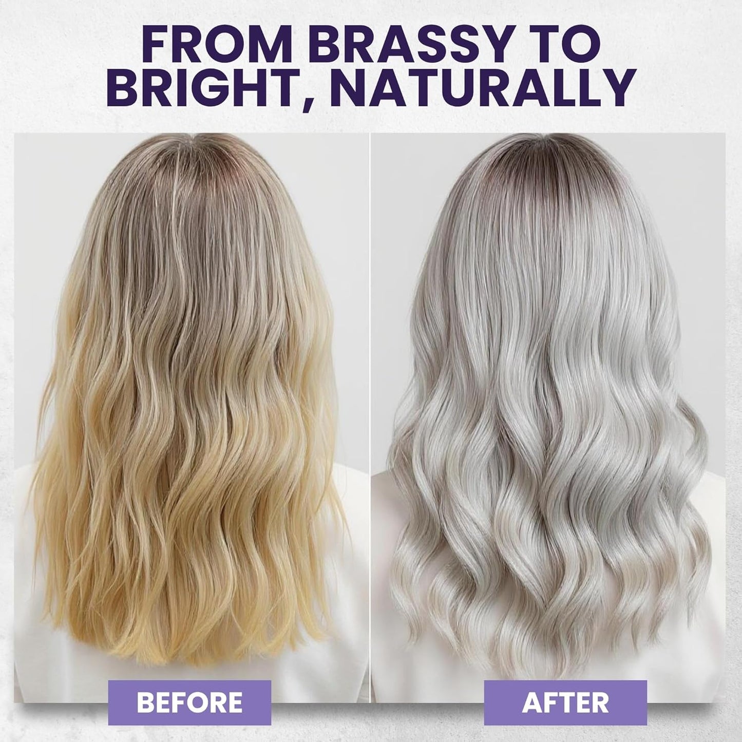 Tea Tree Purple Shampoo & Conditioner Set - Professional Anti-Brass Toner for Gray, Bleached & Blonde Hair | Sulfate-Free, Refreshes Scalp