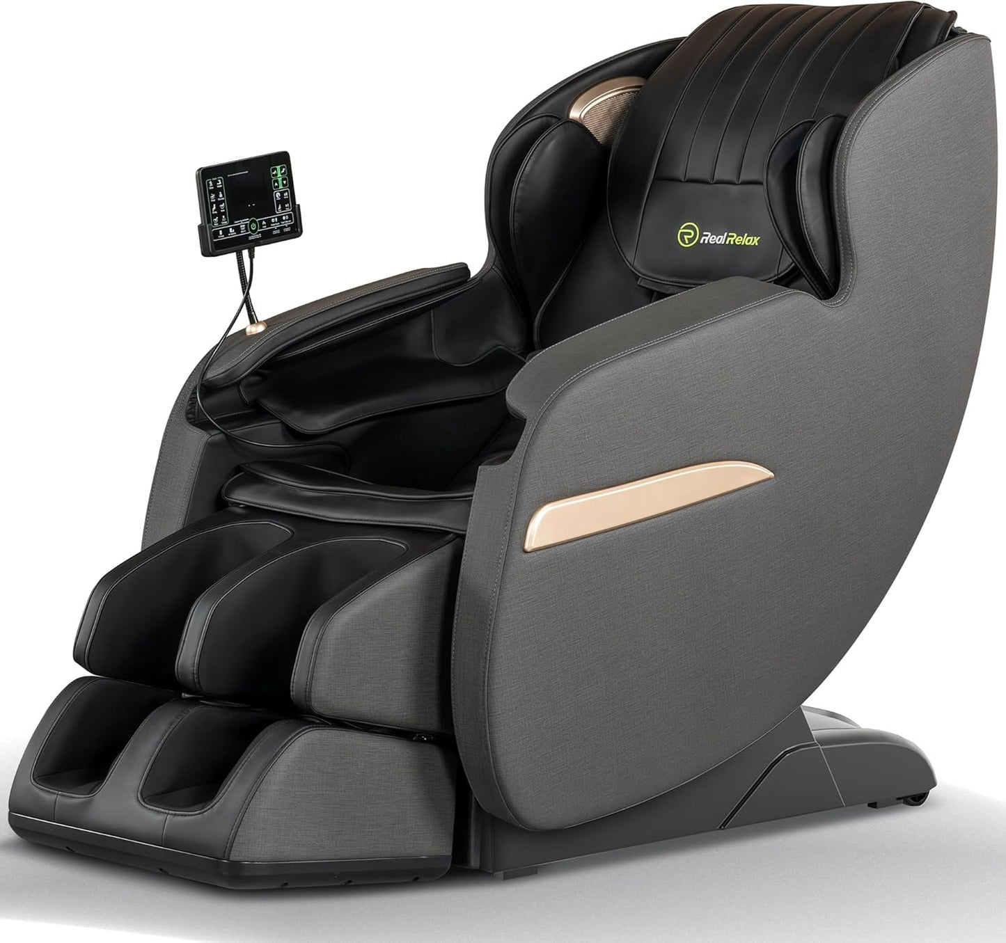 Real Relax 2D SL-Track Massage Chair - Full Body Zero Gravity Recliner with 8 Auto Modes & Upgraded LCD Screen | Black