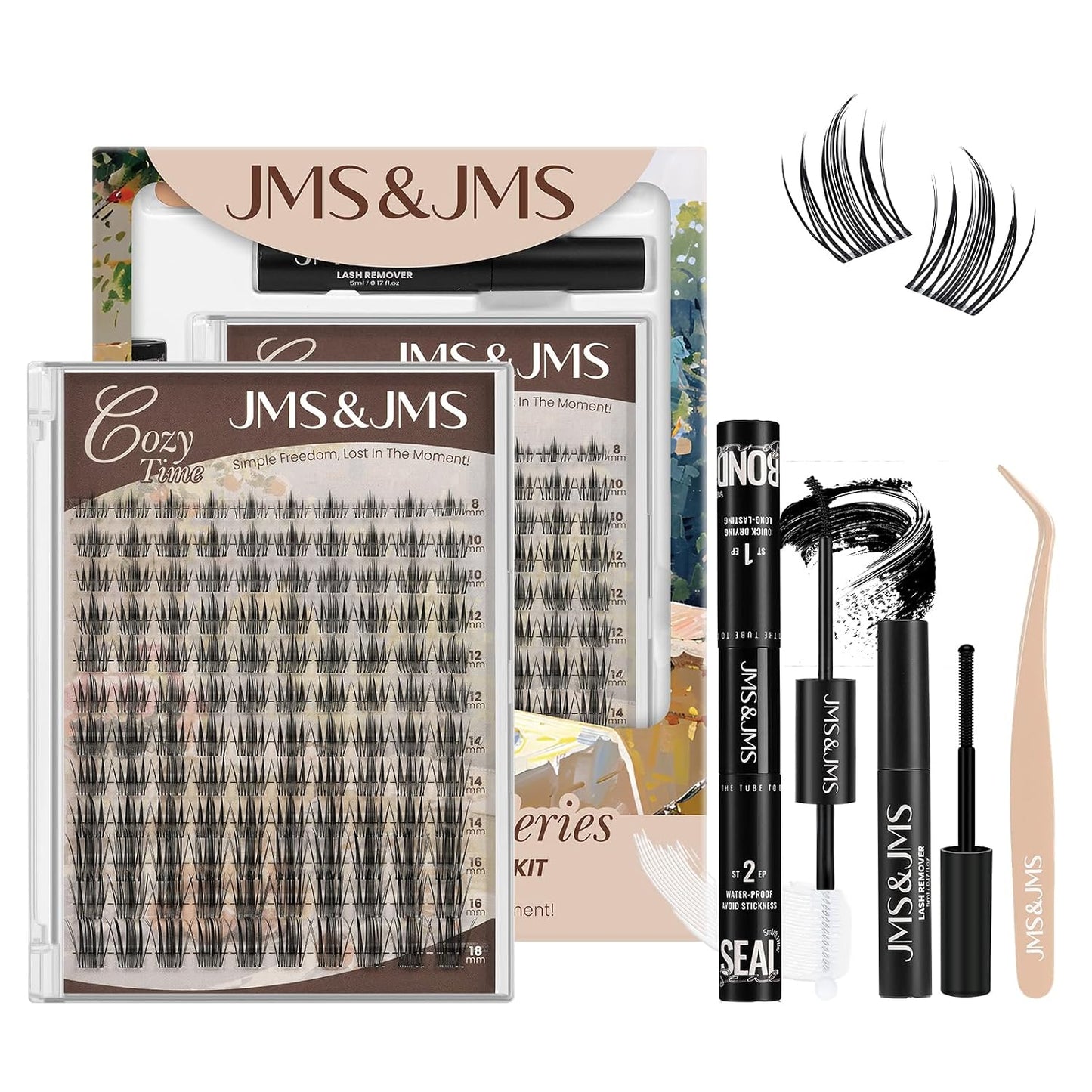 Spider Lash Clusters - Wispy Eyelash Extensions with Invisible Band | D Curly 8-16mm
