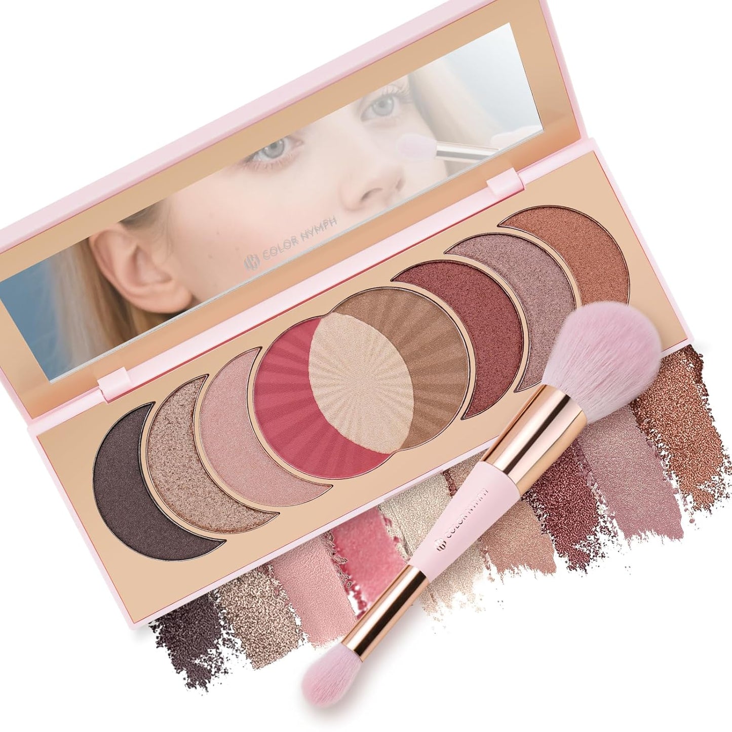 Color Nymph Travel Makeup Palette - Multi-Color Eyeshadows, Concealer, Glitter & More | Perfect for On-the-Go Beauty