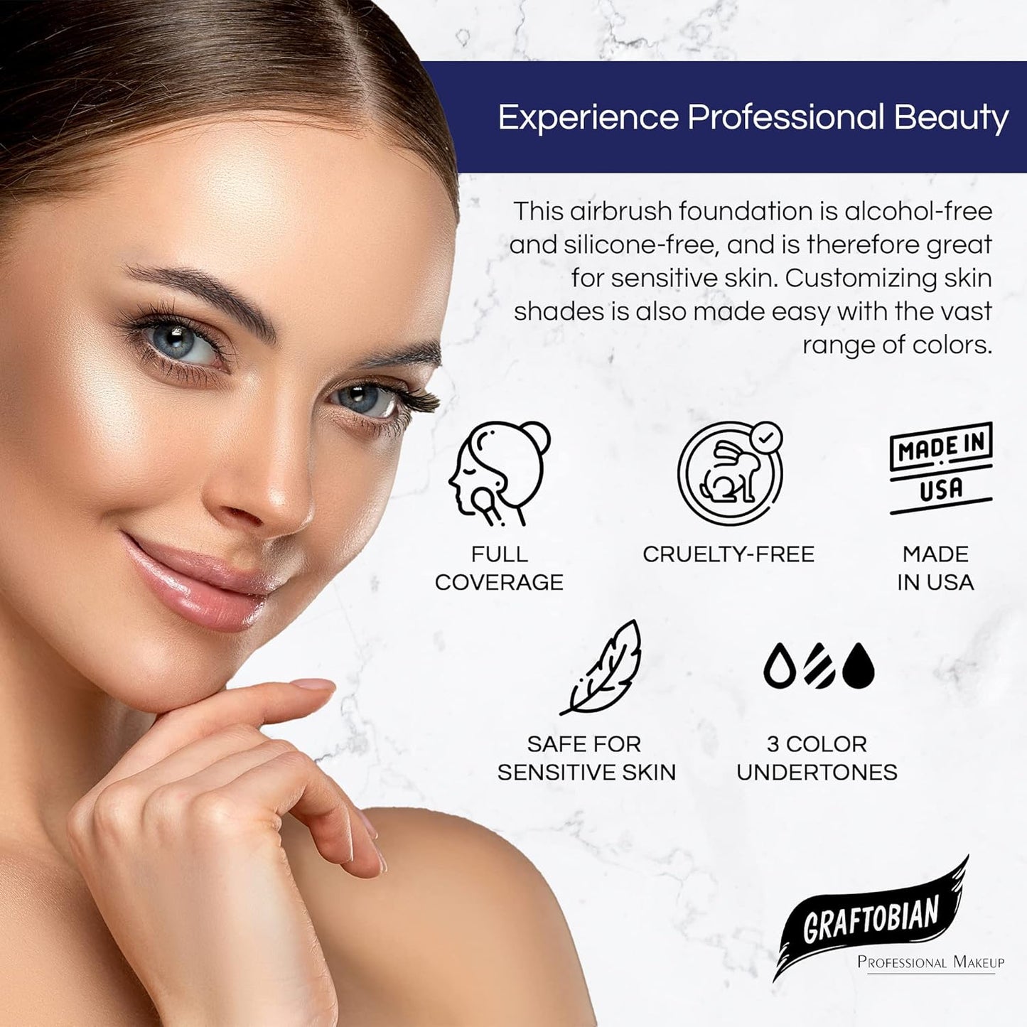 GlamAire Airbrush Makeup - High Definition Foundation for Long-Lasting Wear | Caramel Shade