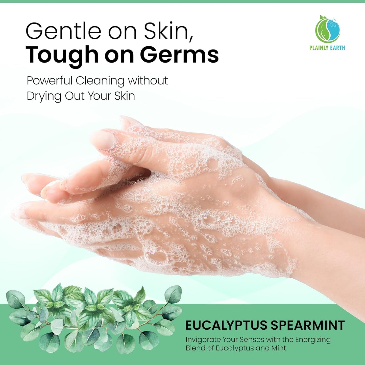 AntiMicrobial Hand Soap - Eucalyptus Spearmint Liquid Refill | 64 oz, Gentle & Moisturizing Formula