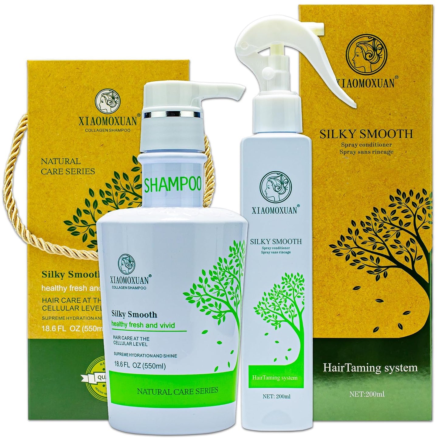 Organic Tea Tree Shampoo & Conditioner Set | Paraben & Sulfate-Free, SLS-Free Hair Care, Spa Kit