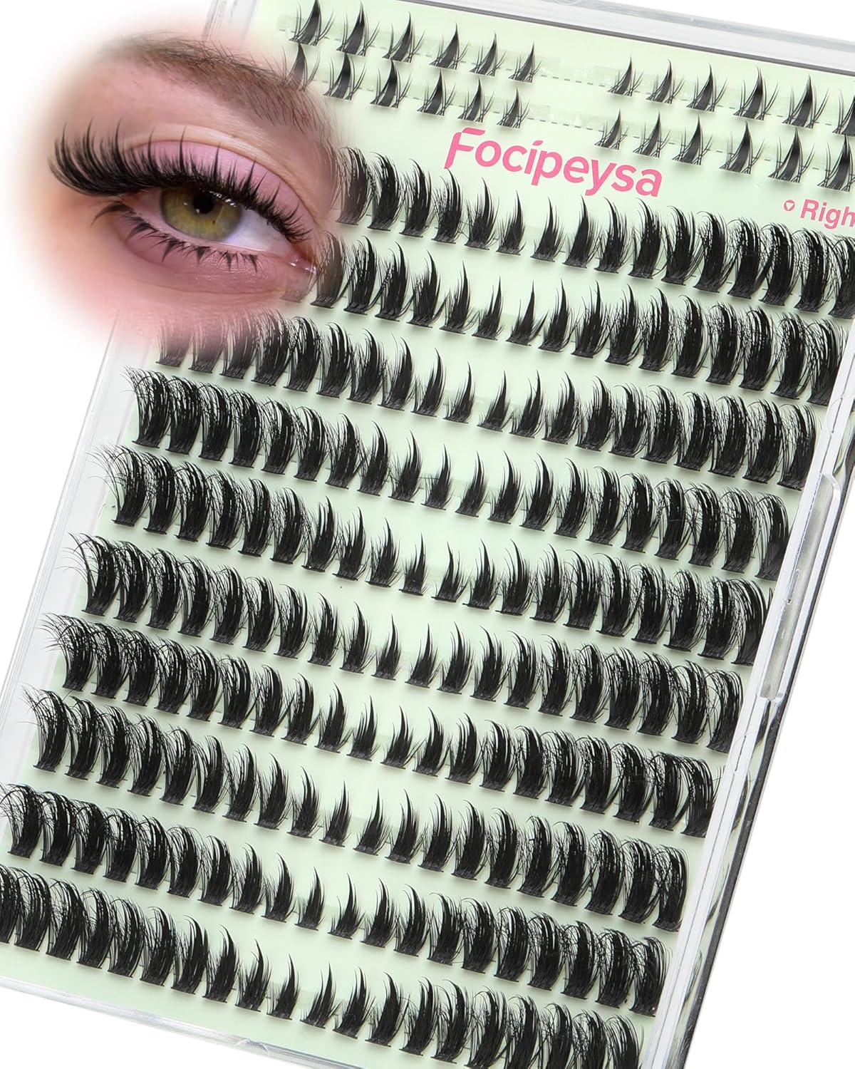 Fox Lash Clusters - Natural Wispy Eyelash Extensions | Reusable 11-19mm DIY Individual Lashes