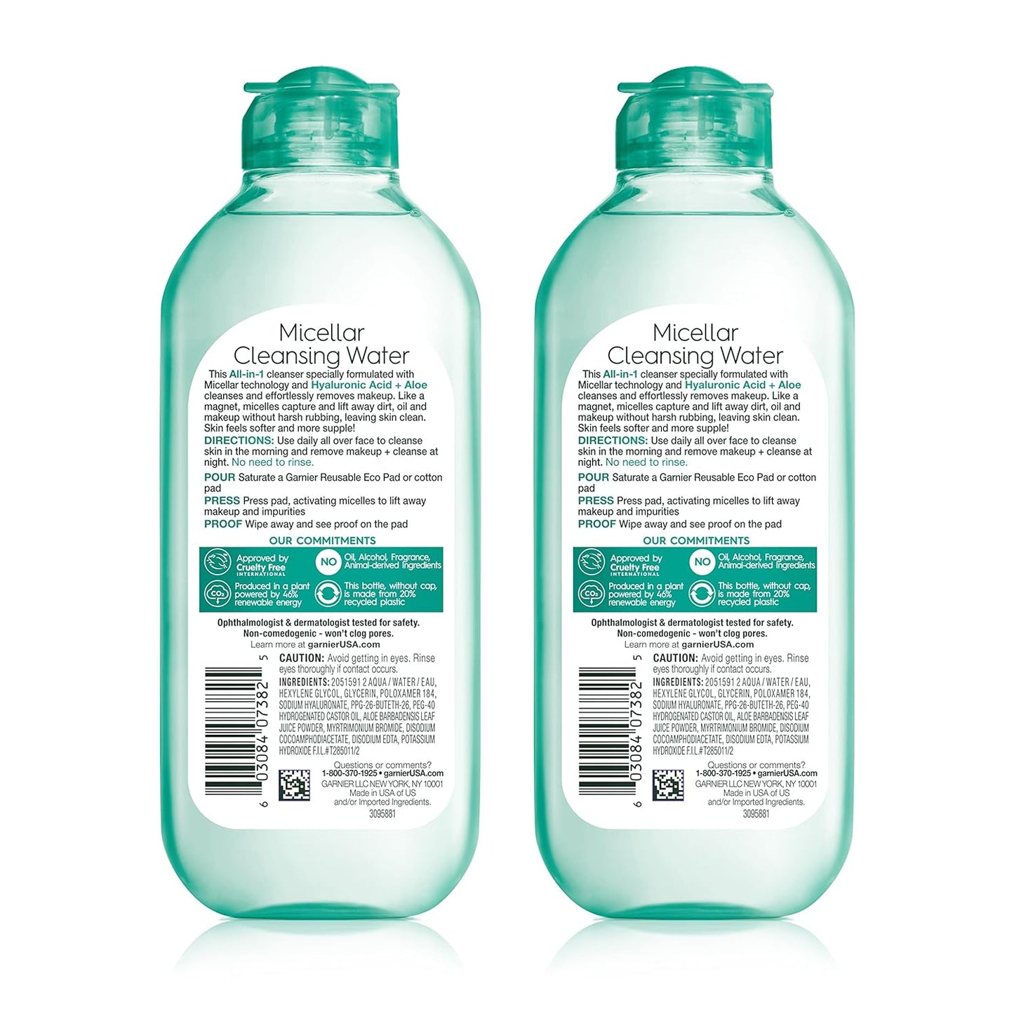 Garnier Micellar Water - Hydrating Facial Cleanser & Makeup Remover with Hyaluronic Acid | 13.5 Fl Oz (400mL) - Vegan & Cruelty-Free