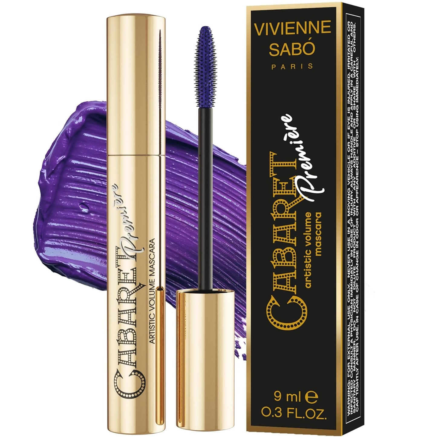 Vivienne Sabó Black Mascara - Volume & Length, Curling, Smudge-Proof | 0.3 Fl Oz, Cruelty-Free