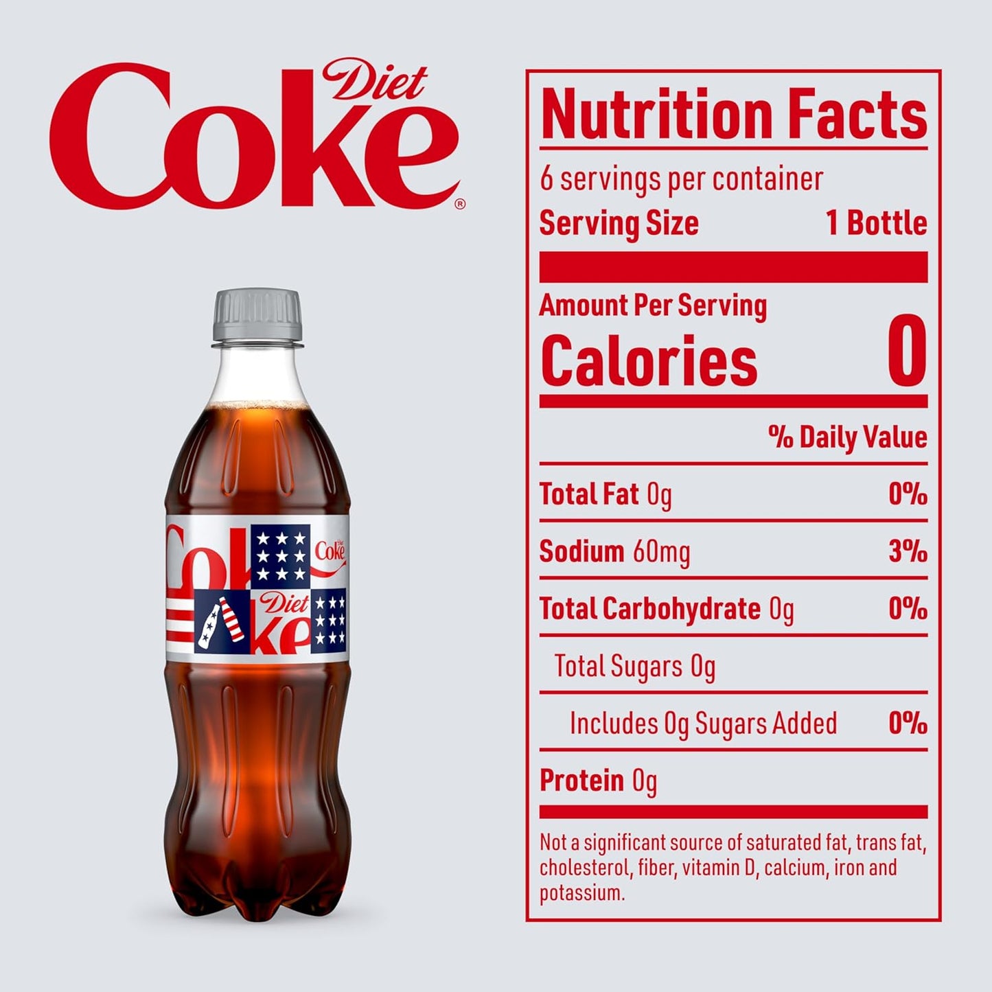 Diet Coke - Refreshing Diet Soda, 16.9 Fl Oz Bottles | 6 Pack of Cola Soft Drinks