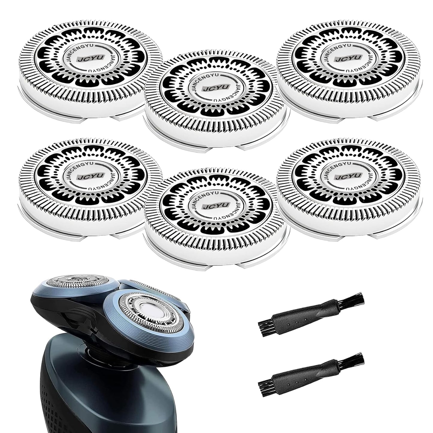 SH60 Replacement Heads Compatible with Philips Norelco Series 6000 Replacement Heads Blades for S6880/81 S6810/82 S6850/85, 6Pack