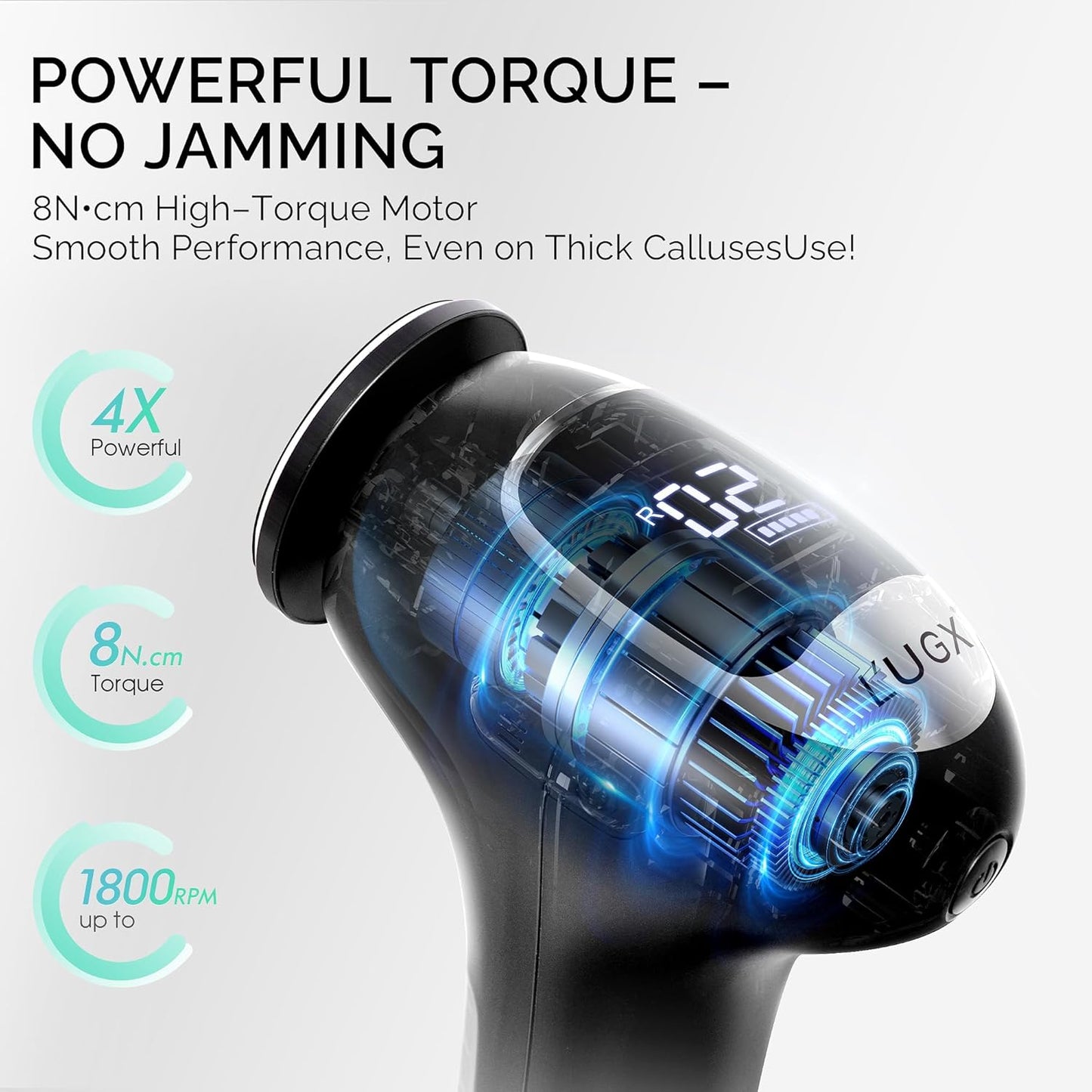 Electric Callus Remover for Feet | 3-Speed Professional Pedicure Tool, LCD Display, Rechargeable, Ergonomic Handle