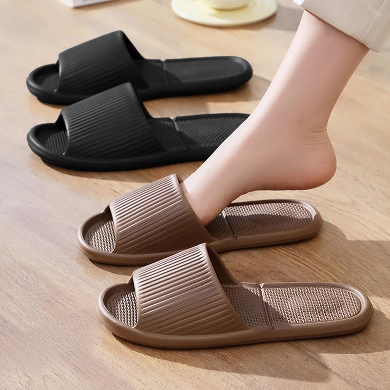 Foldable Shower Shoes - Portable Non-Slip Slippers for Travel | Lightweight EVA Quick-Drying Bathroom Slides