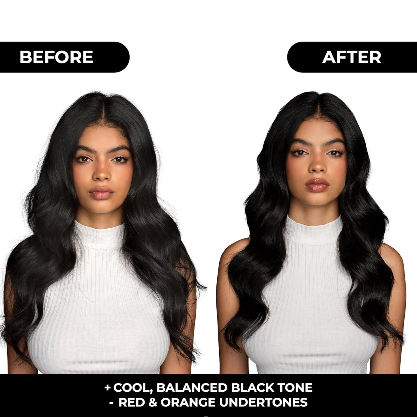 Cool Black Hair Toning Mask - Ultra High-Purity Pigments for Neutralizing Red & Orange Undertones | 10.1 Fl. Oz