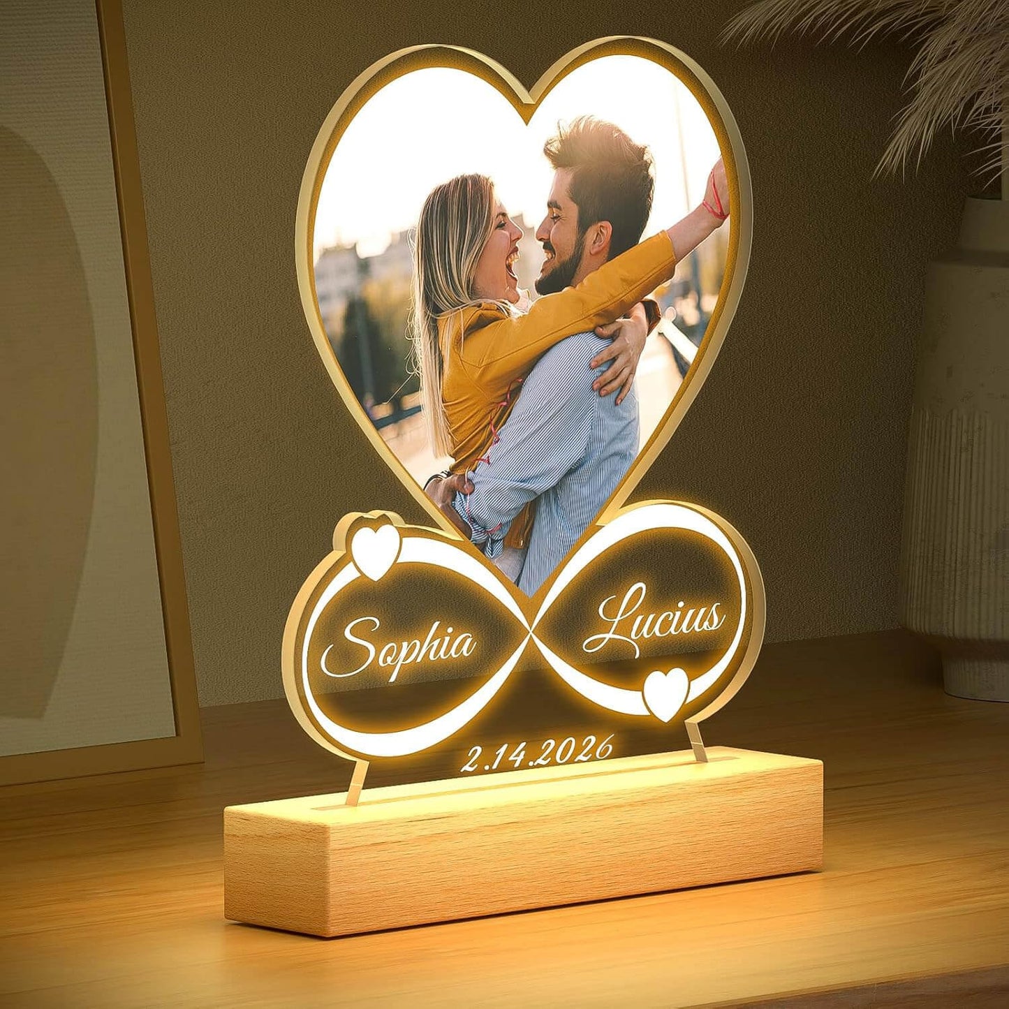 KoxSmar Custom Picture Frames, Personalized Photo Frame, Customized Picture Frames, Personalized Anniversary Photo Gifts for Women Men Her Him Girlfriend Boyfriend Couple