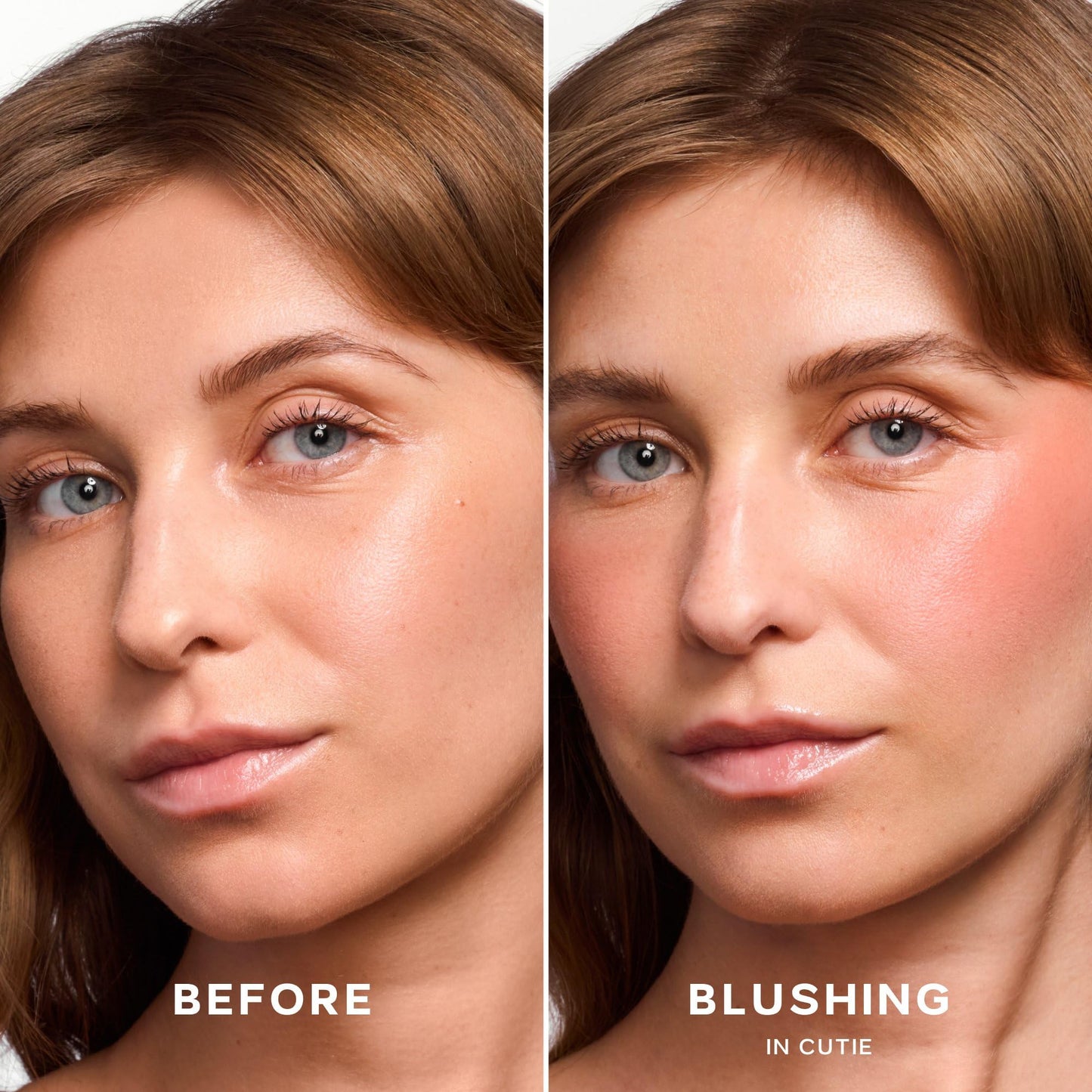 Saie Dew Liquid Blush for Cheeks - Hydrating Cream Blush Stick with a Blendable + Buildable Formula - Skincare Infused Dewy Cheek Tint for a Natural Flush - Glowy Makeup Essential - Cutie (.40 oz)