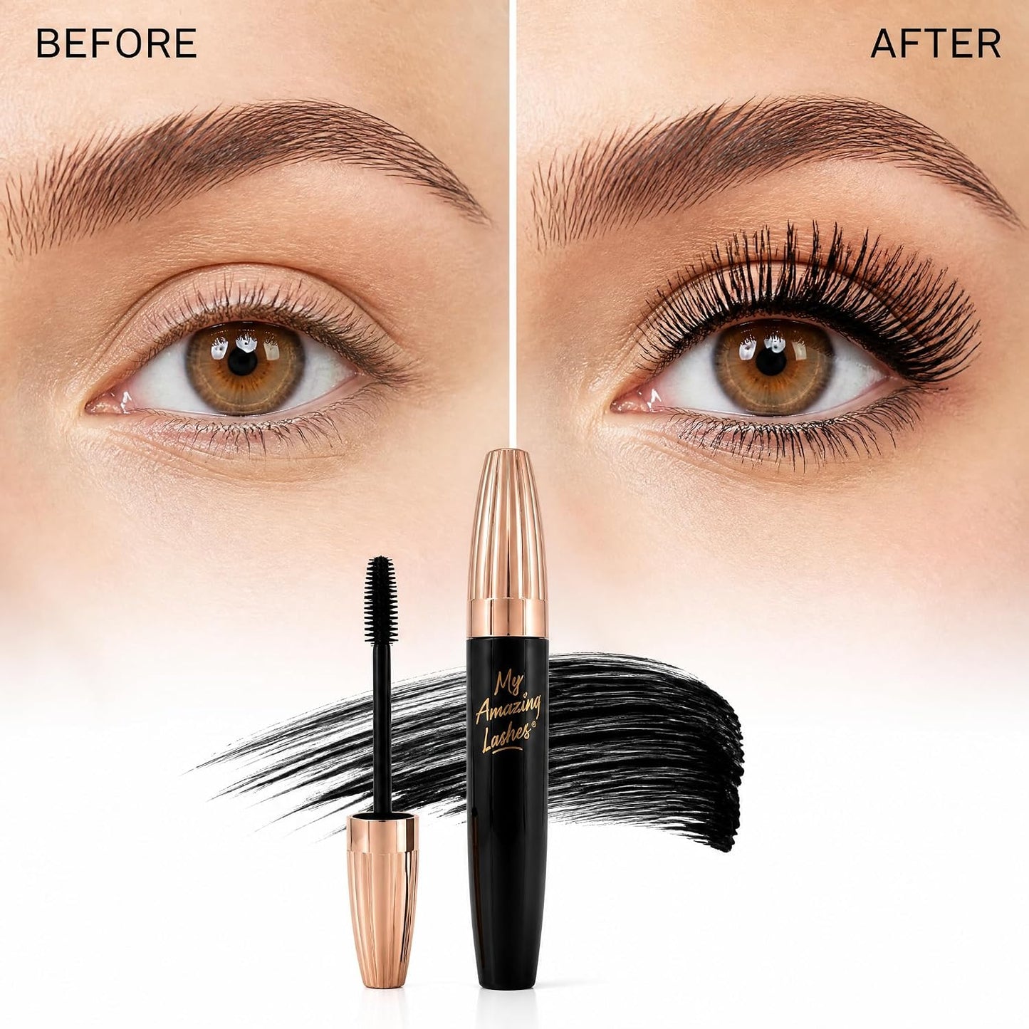 My Amazing Lashes Mascara for Older Women 60+ | Volume & Length, Smudge-Proof, Clump-Free, Black (1PCS)