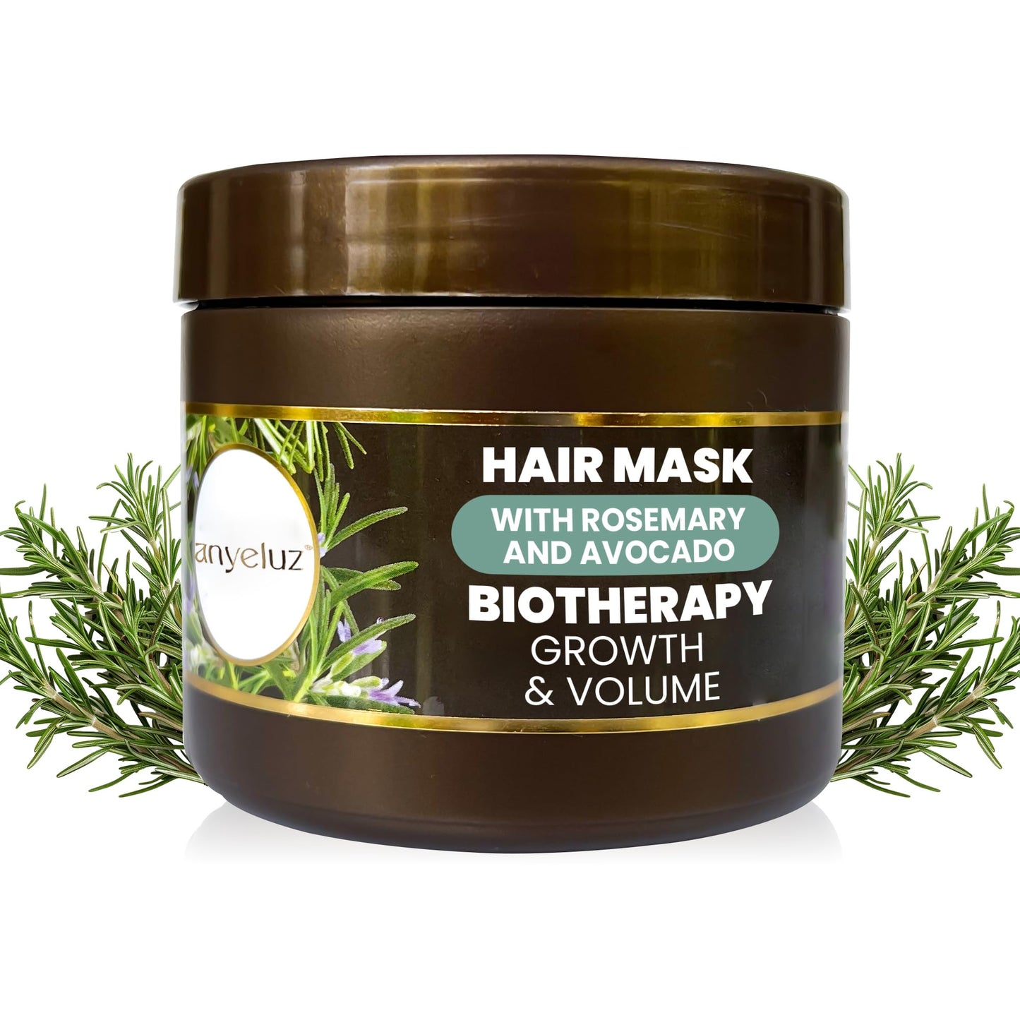 ANYELUZ Rosemary Hair Mask for Dry Hair with Avocado Extract, 10.6 Oz