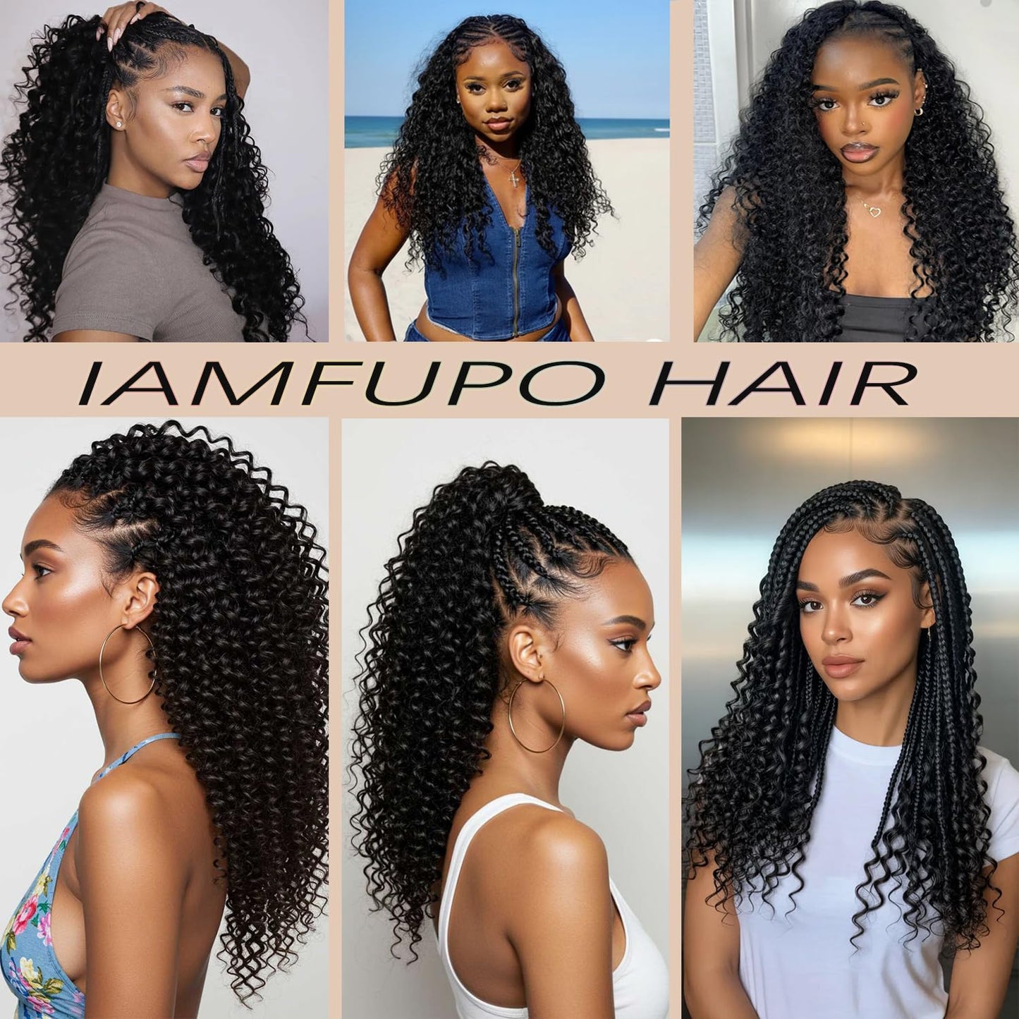 Miracle Knots Crochet Hair for Black Women - 100 Strands Curly Synthetic Hair, 18 Inch, Knotless Natural Black