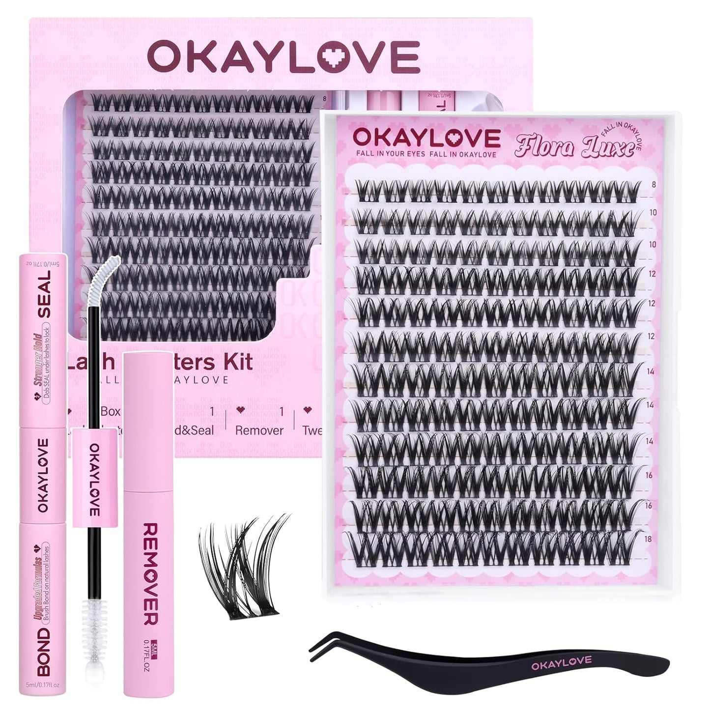 Manga Lash Clusters - Spiked DIY Eyelash Extensions | 140pcs CC Curl, 8-18mm Length