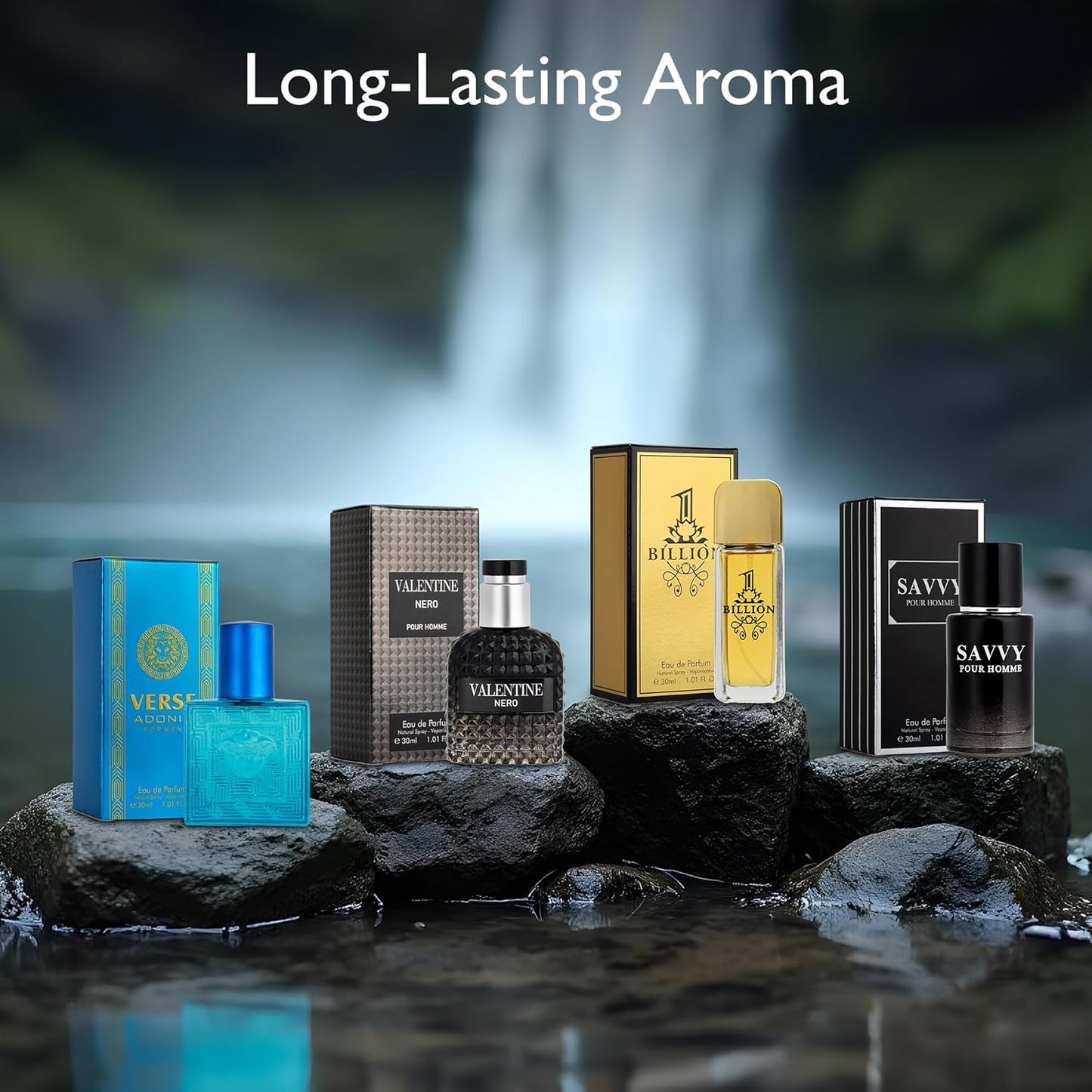 Signature Scent Mini Fragrance Set for Men - 4-Piece Collection of Woody, Spicy, Citrus & Aromatic Scents | 30ml Bottles