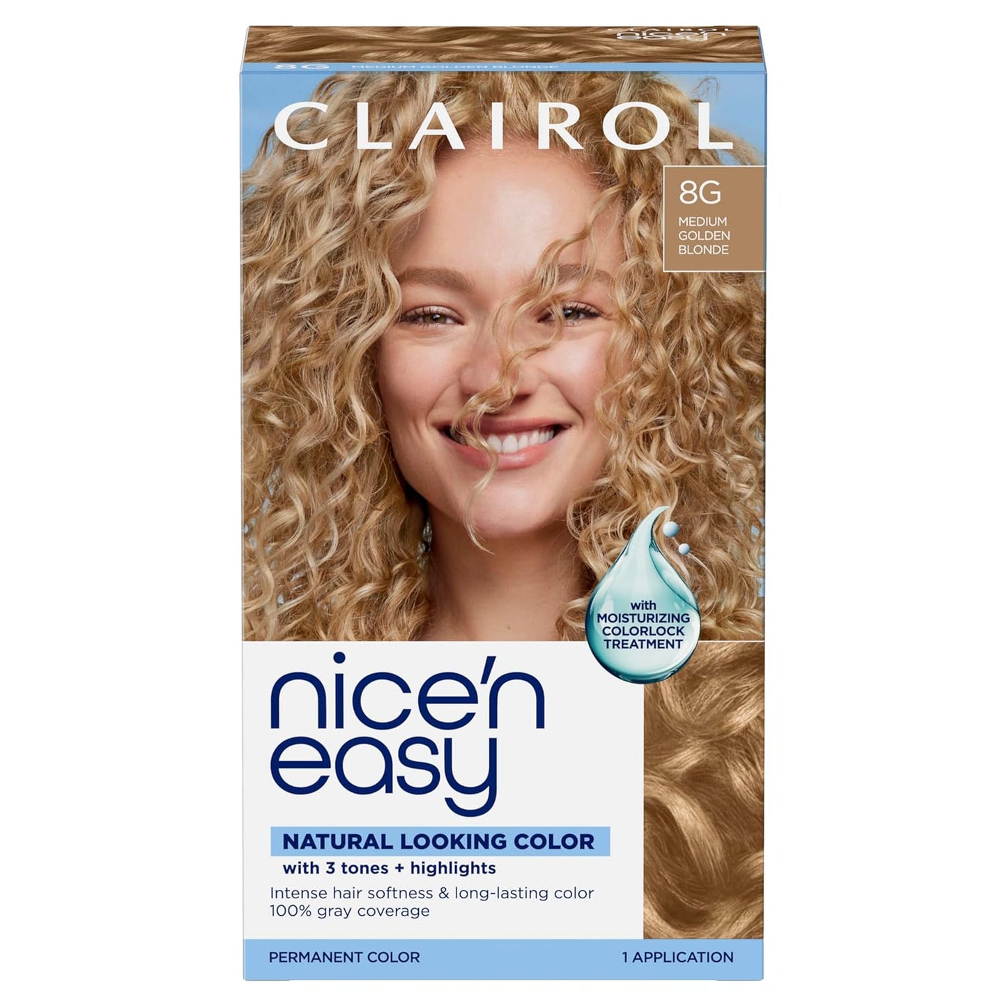 Clairol Nice'n Easy Permanent Hair Dye - Blackest Black | 100% Gray Coverage & Long-Lasting Shine | Single Pack